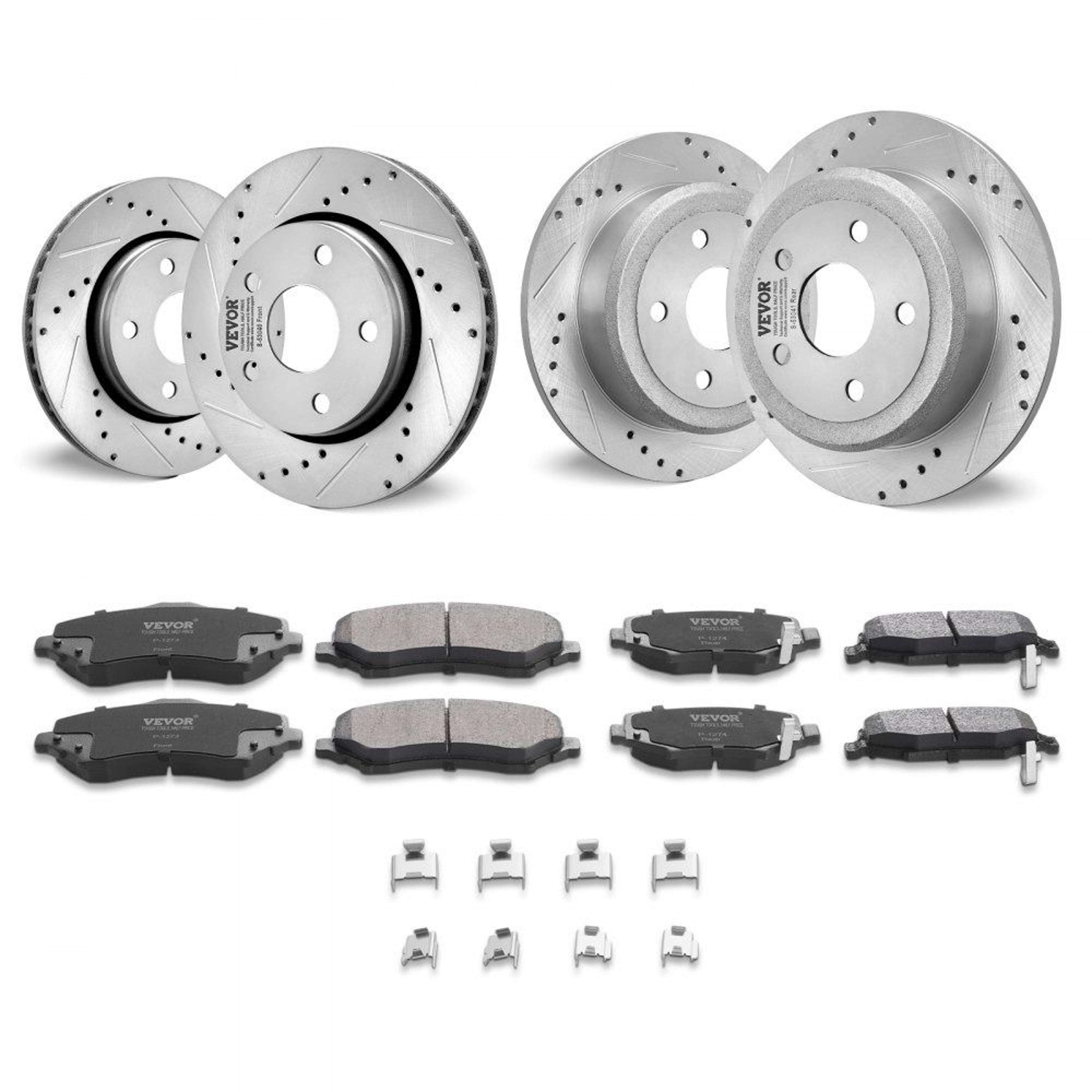 jeep wrangler brake kit with drilled slotted rotors and ceramic pads