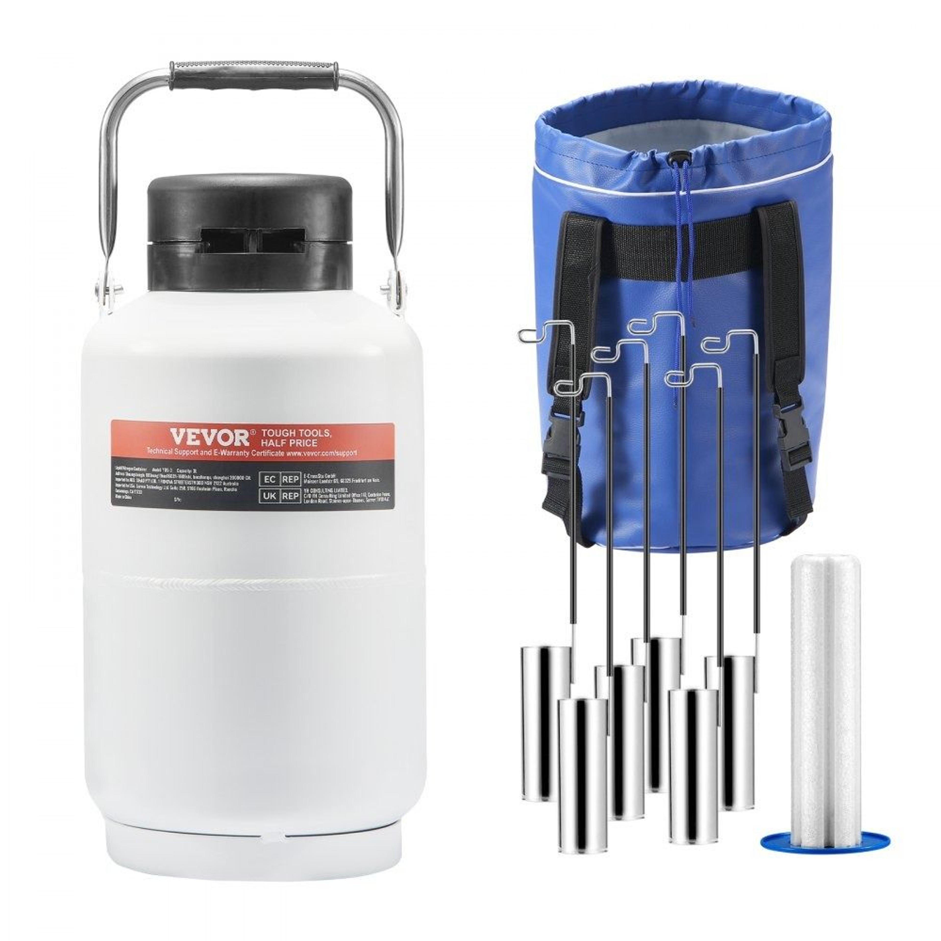 3l liquid nitrogen tank with 6 canisters vacuum insulated ln2 dewar