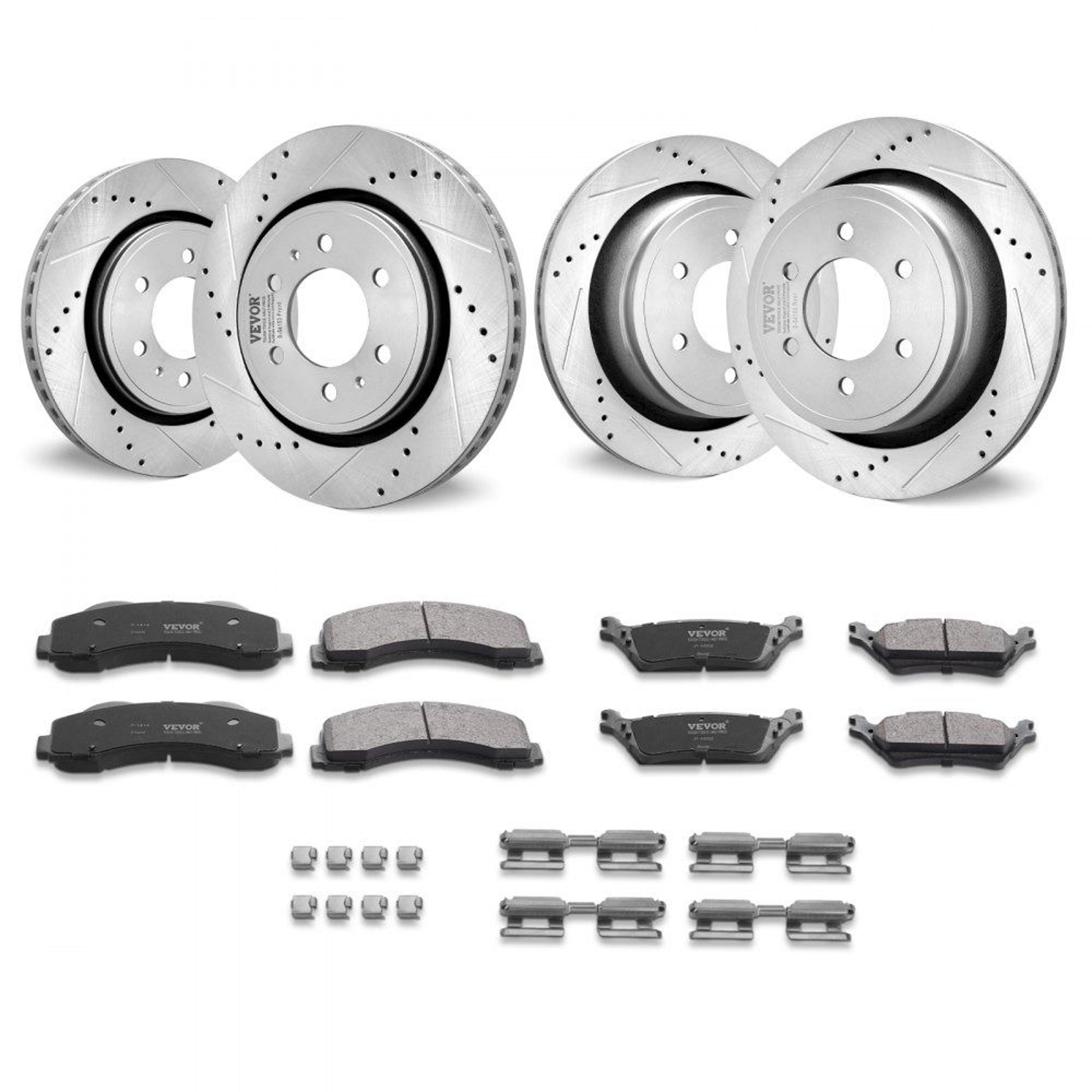 Ford F150 Front Rear Brake Kit With Drilled Slotted Rotors And Ceramic Pads 7