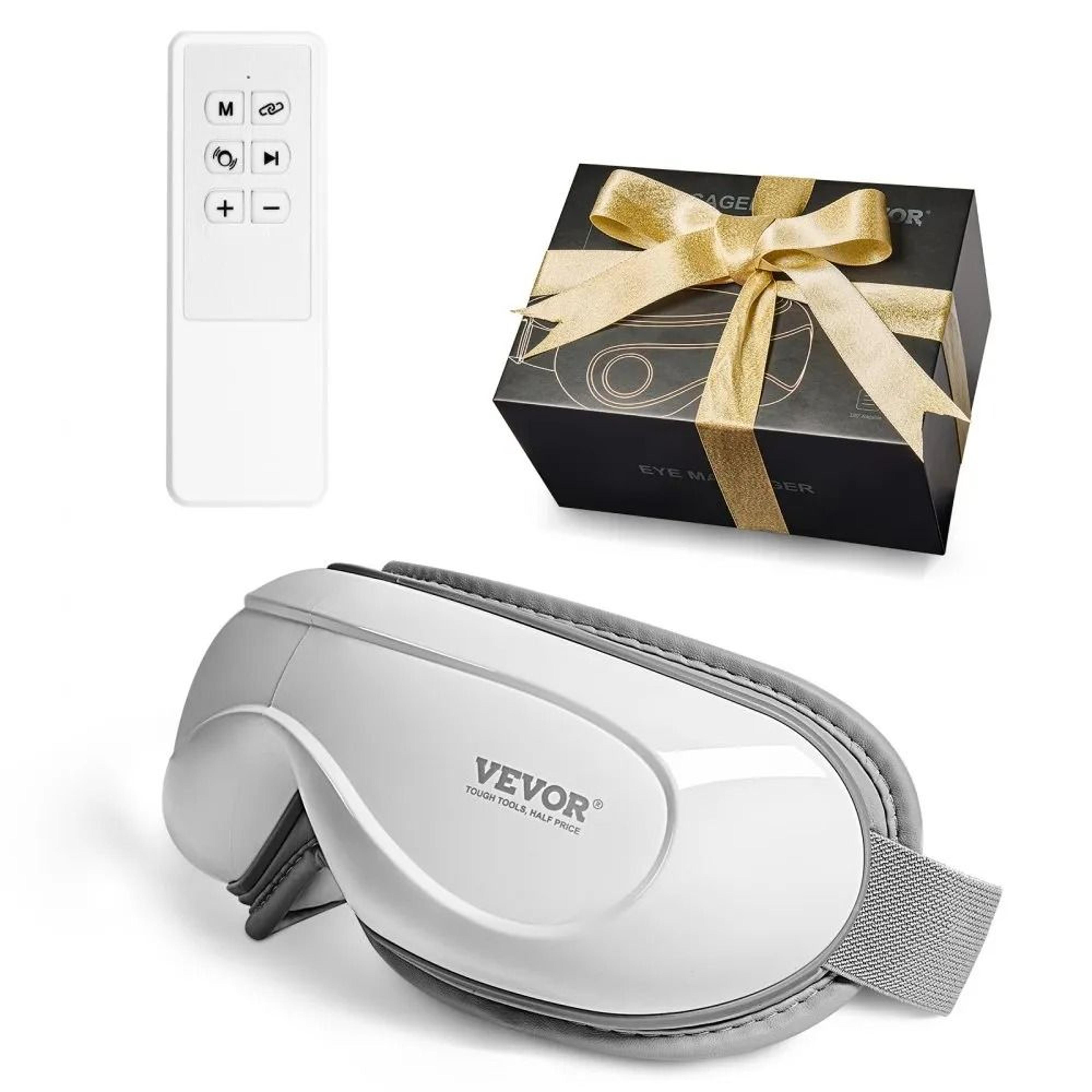 heated eye massager with remote 5 modes bluetooth music and foldable design for eye strain relief