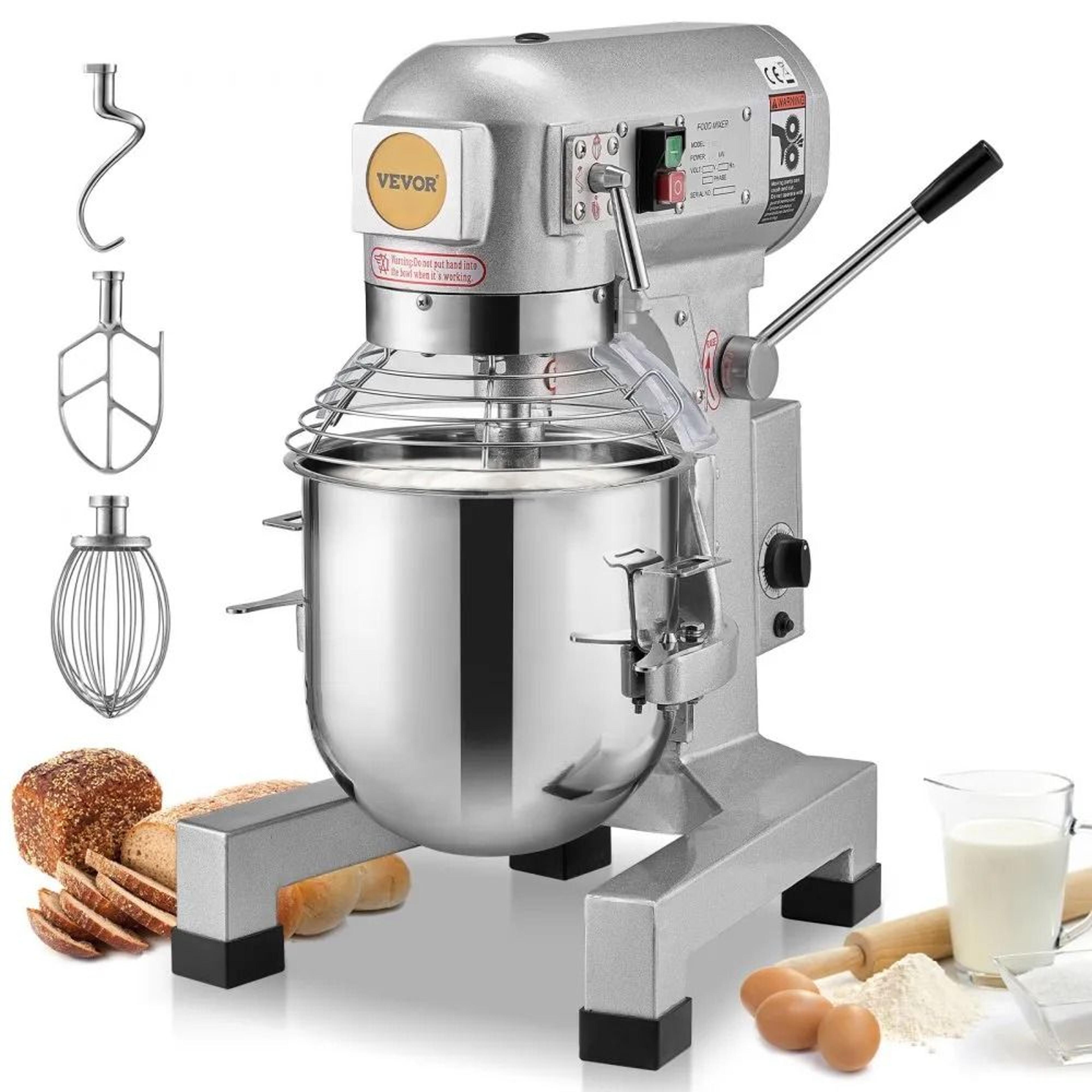 10l commercial stand mixer 550w dough mixer with 3 speeds and timer