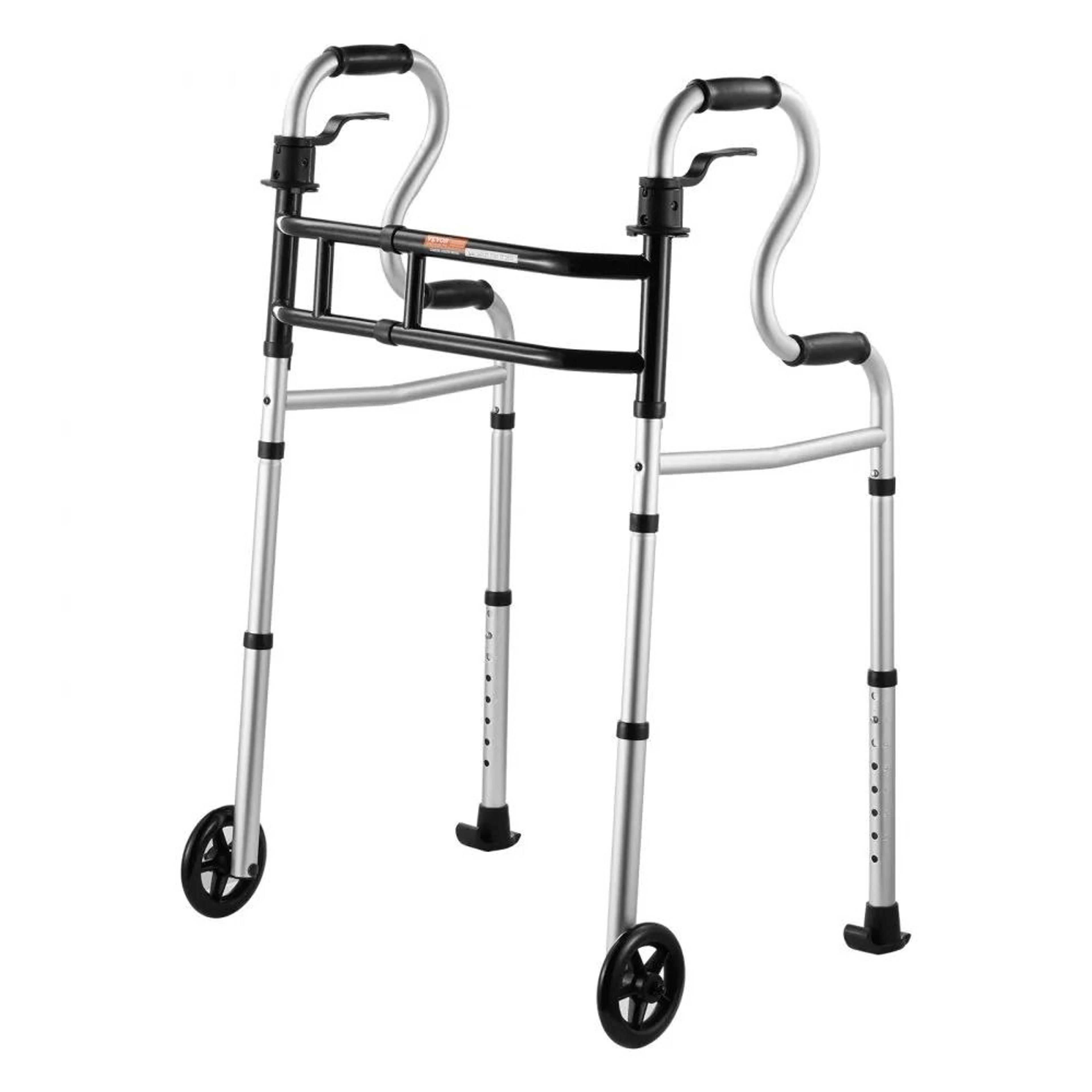 3 in 1 folding walker with wheels adjustable stand assist mobility aid