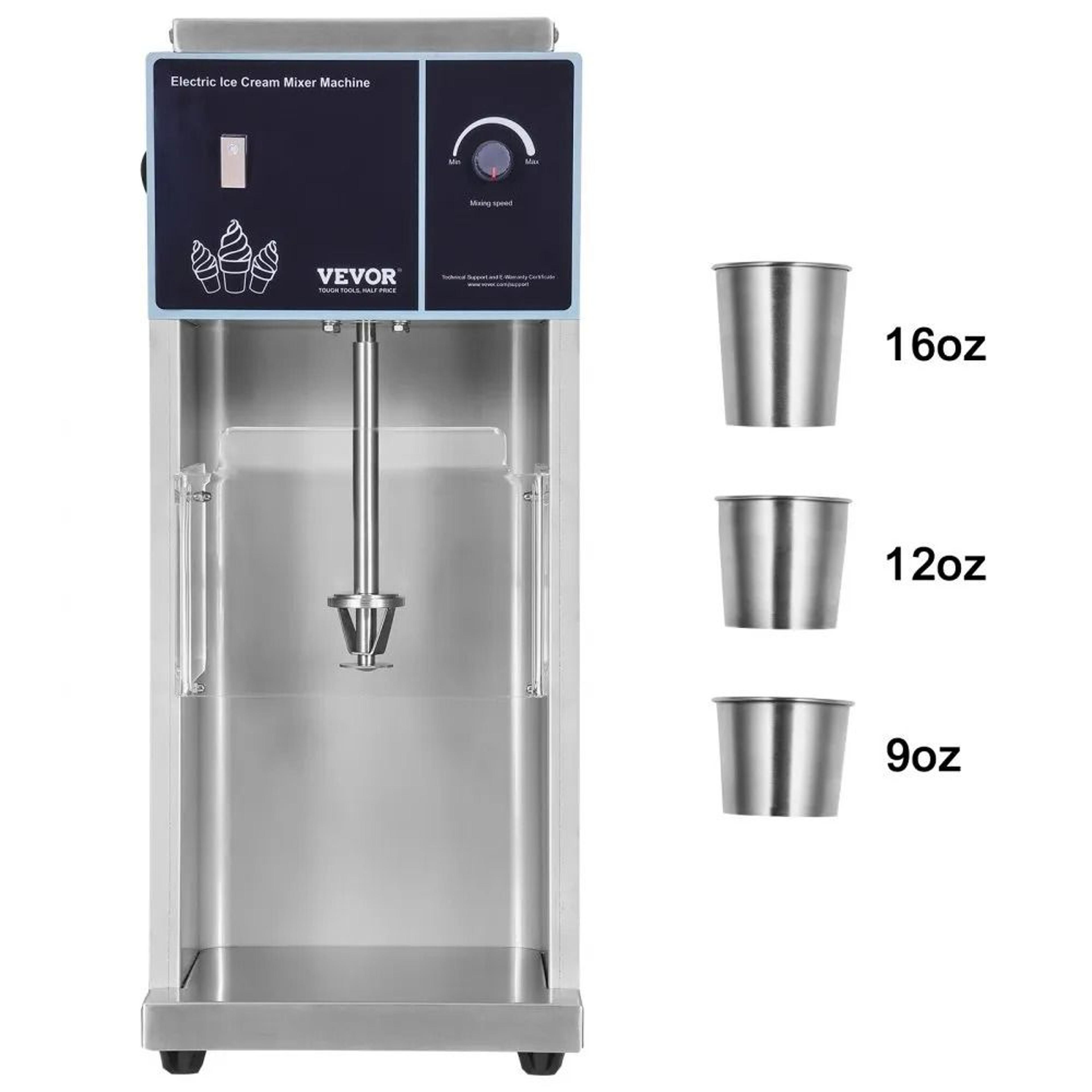commercial ice cream blender 400w high speed milkshake mixer with adjustable speed
