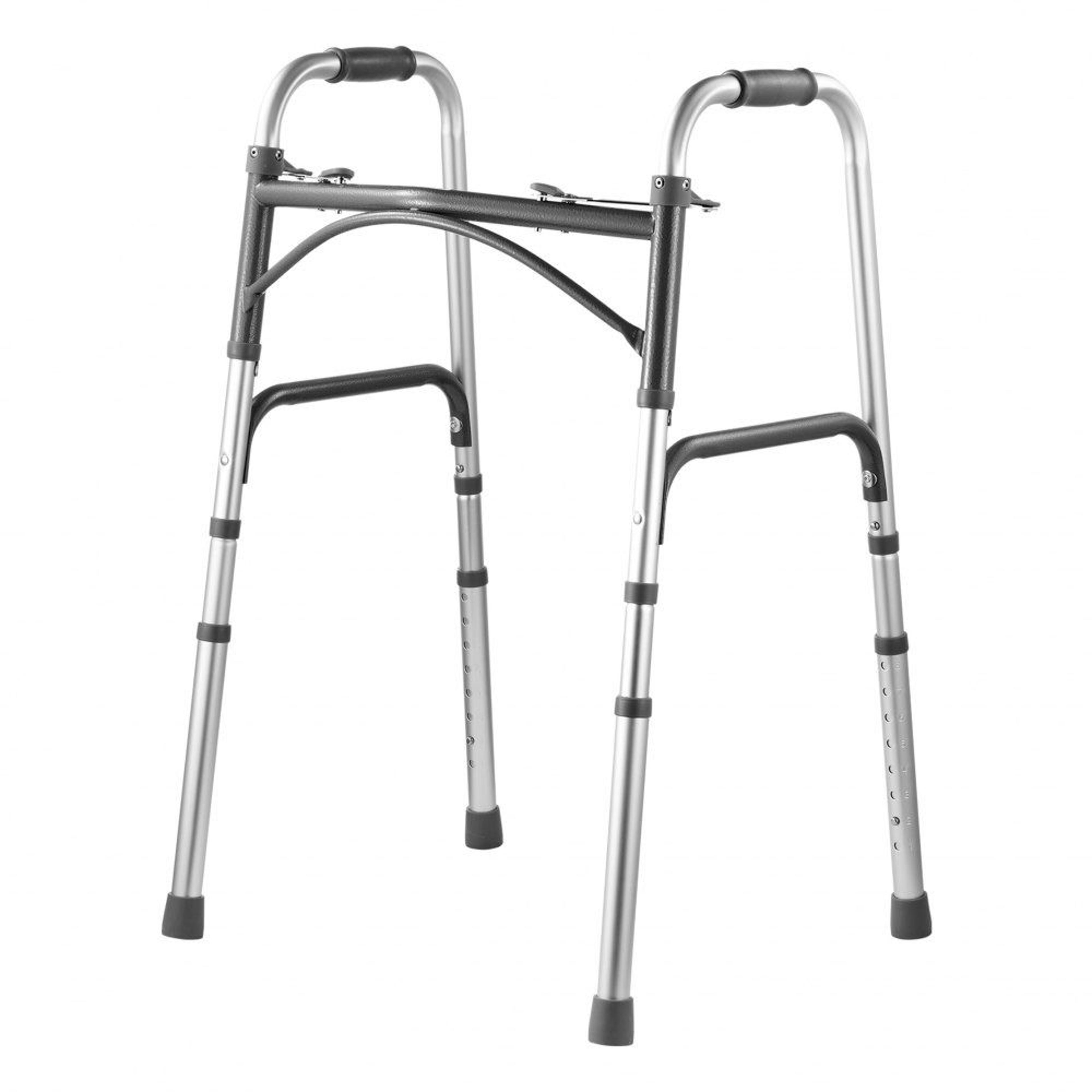 adjustable folding walker lightweight aluminum mobility aid for seniors 350 lb capacity