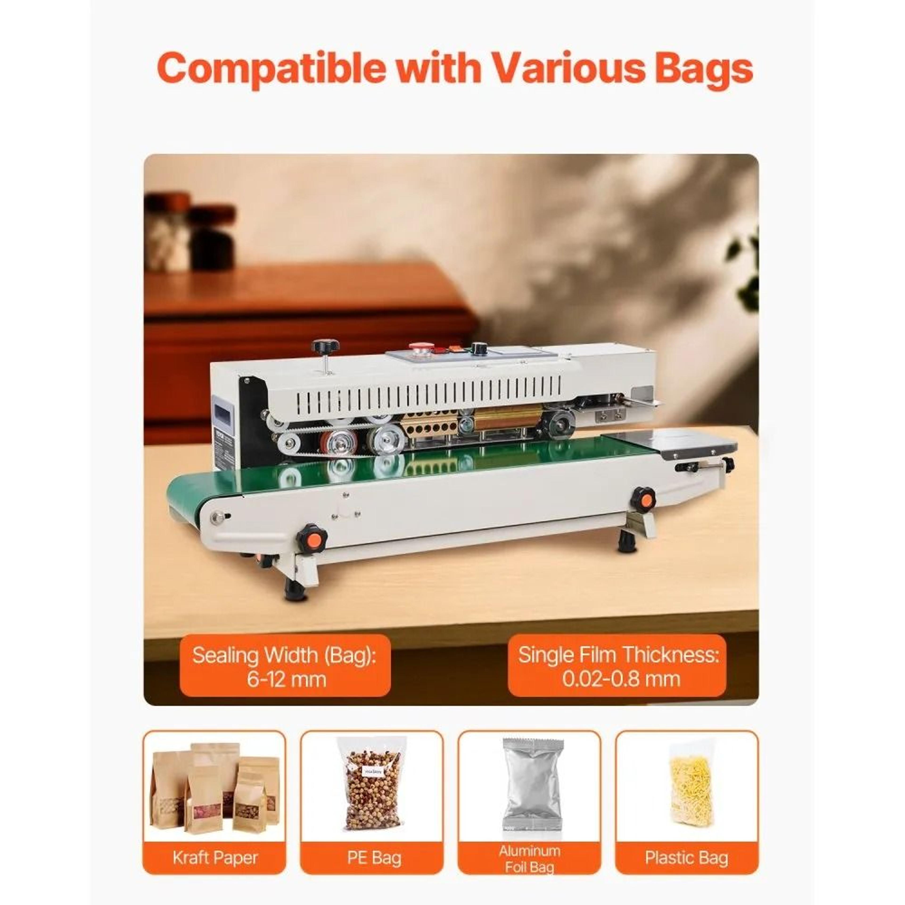 Continuous Band Sealer Machine With Digital Temperature Control And Inflation 3