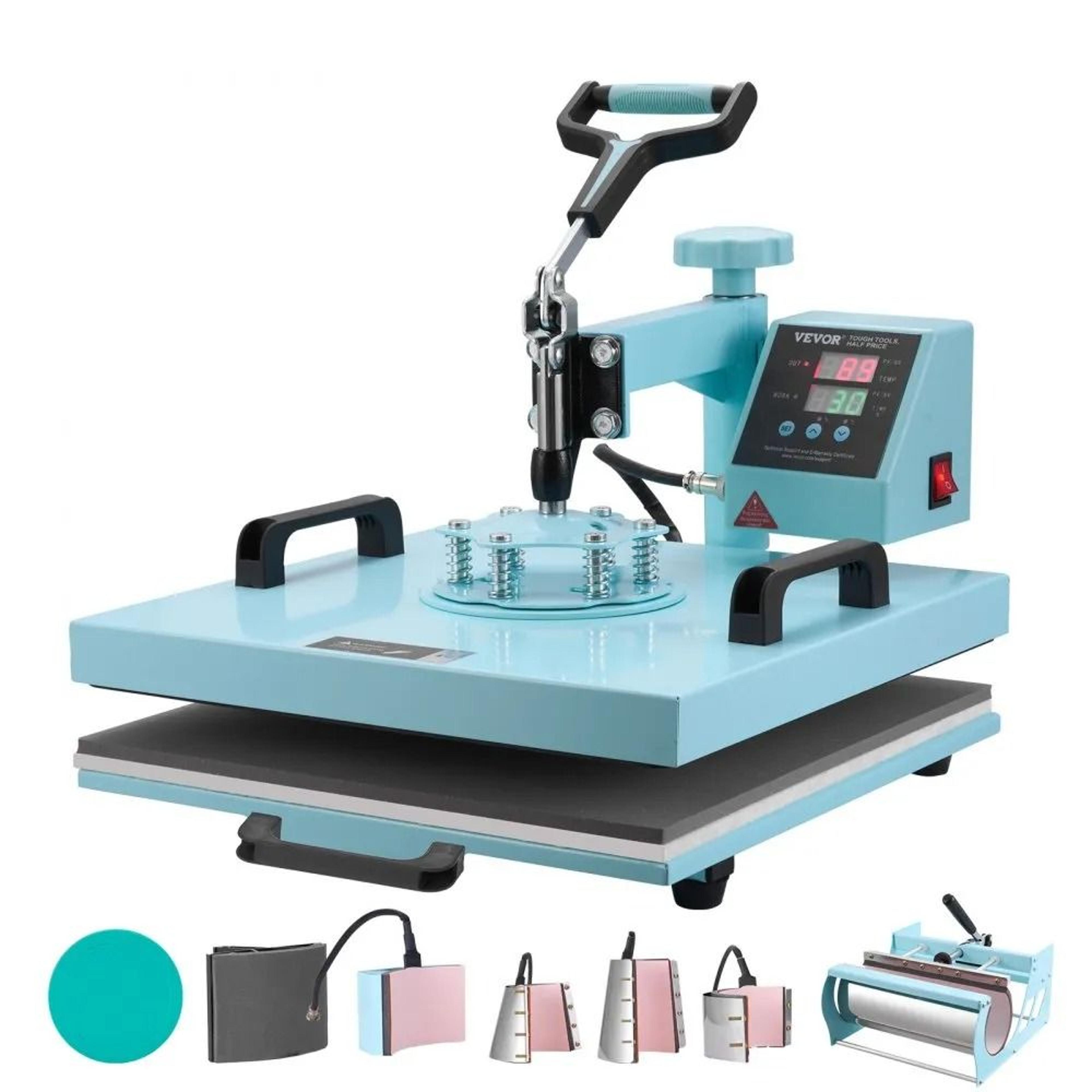8 in 1 heat press machine 15 x 15 with tumbler press and digital control