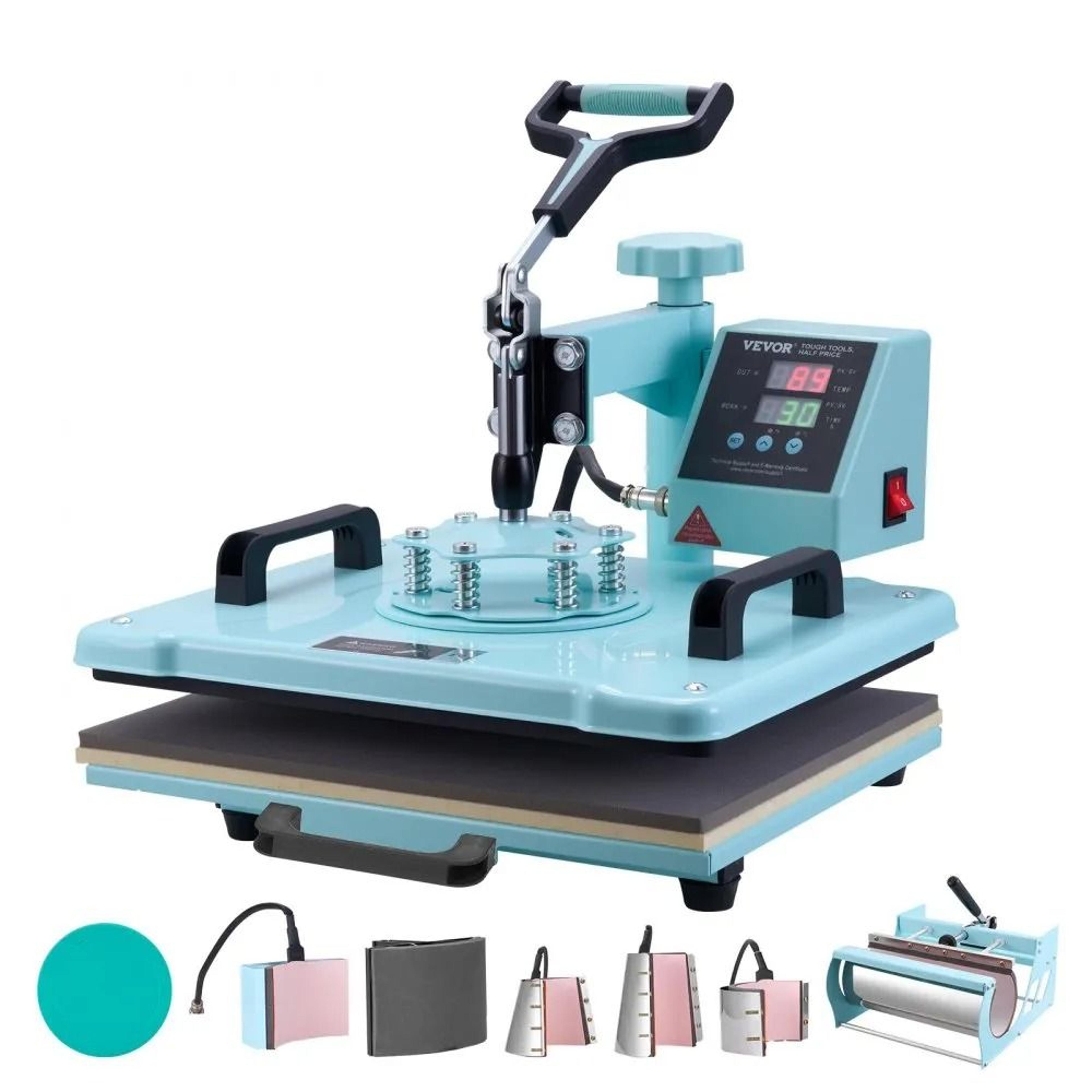 8 in 1 heat press machine 12 x 15 with tumbler press and digital control