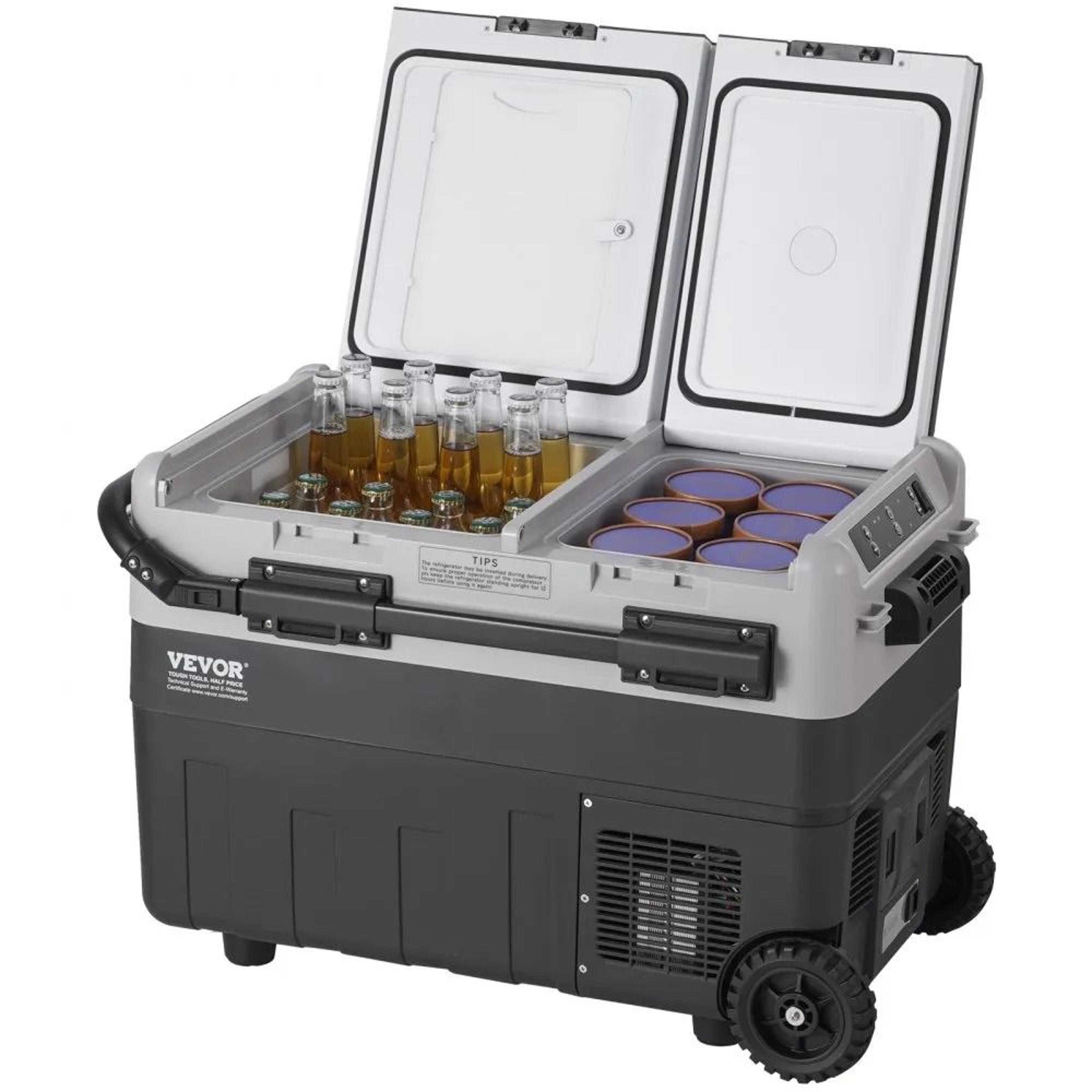 50L Portable Car Refrigerator Dual Zone 12V Compressor Freezer 6
