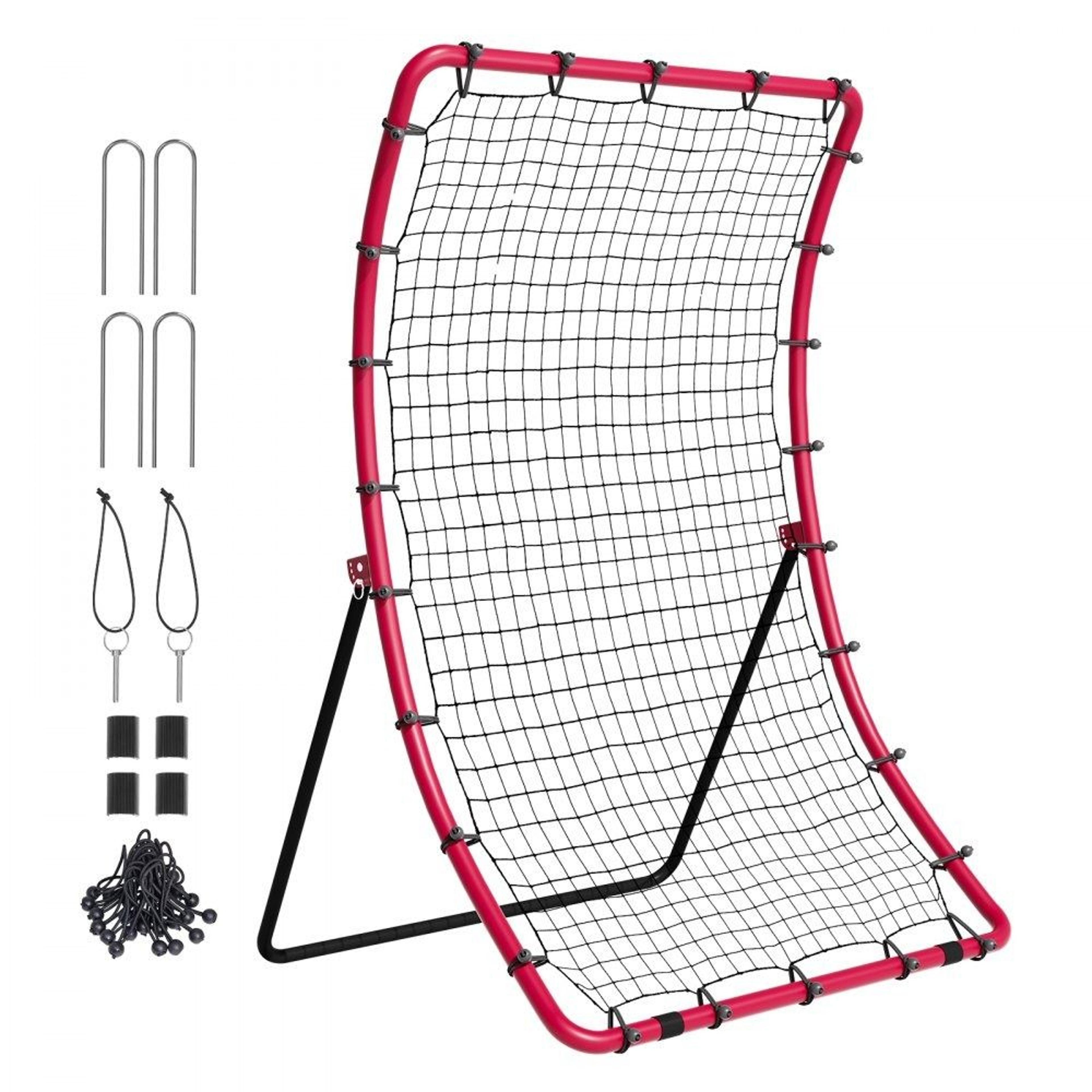 adjustable baseball rebounder net 4 x 5.5 ft pitchback trainer for baseball and softball