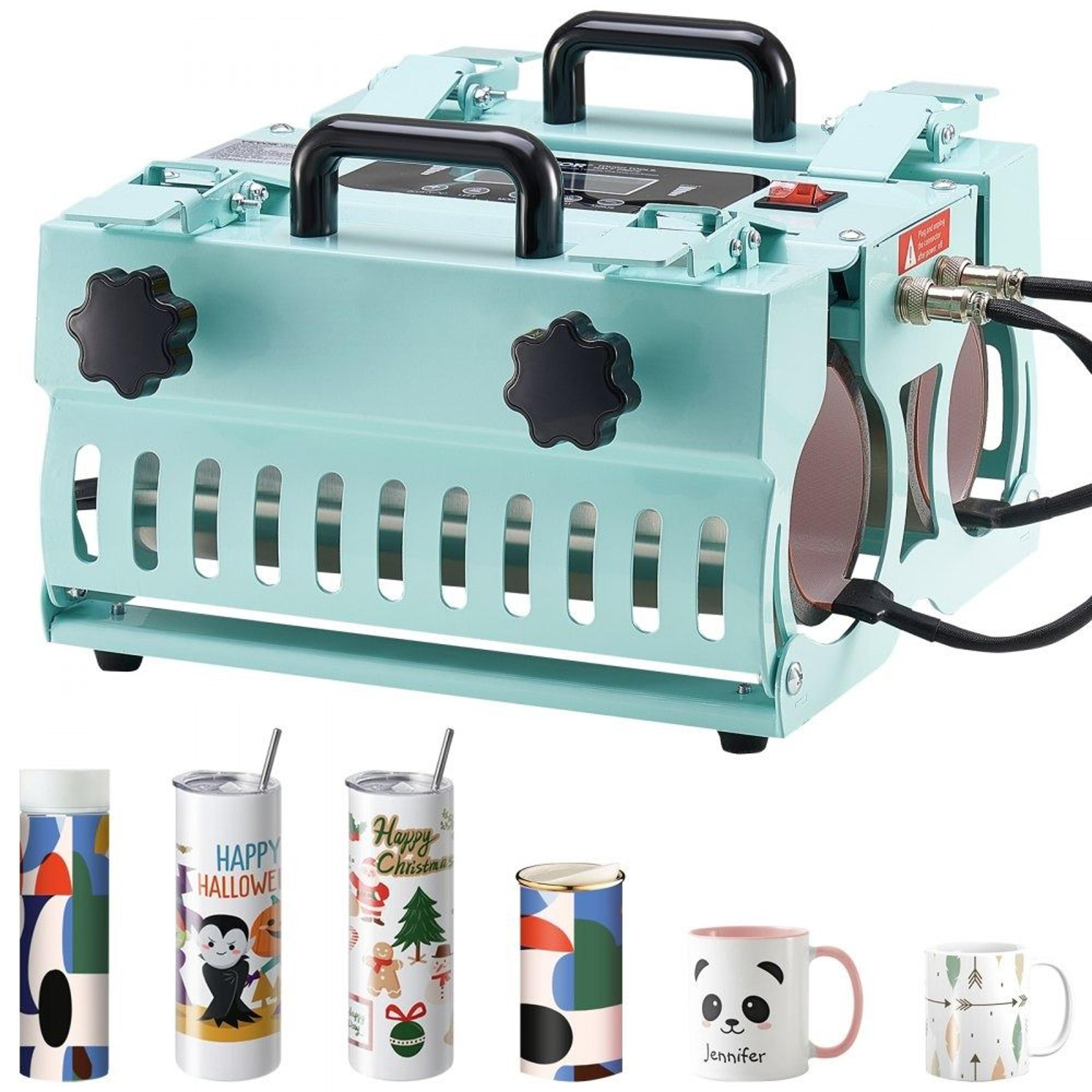 dual station tumbler heat press machine for 11 to 30 oz cups and mugs