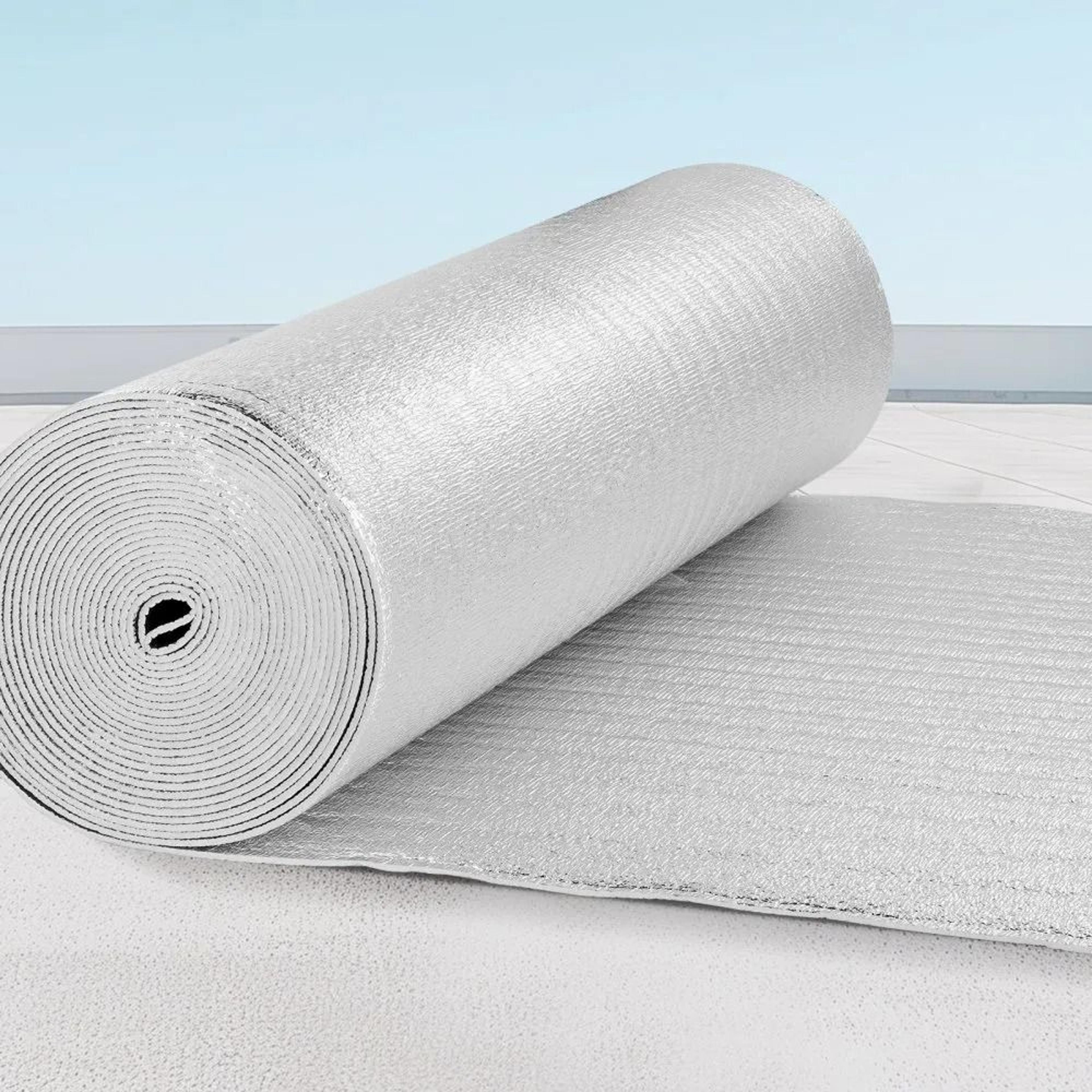Double Reflective Insulation Roll 48 X 50 Ft Foam Core Radiant Barrier Heat Shield 6