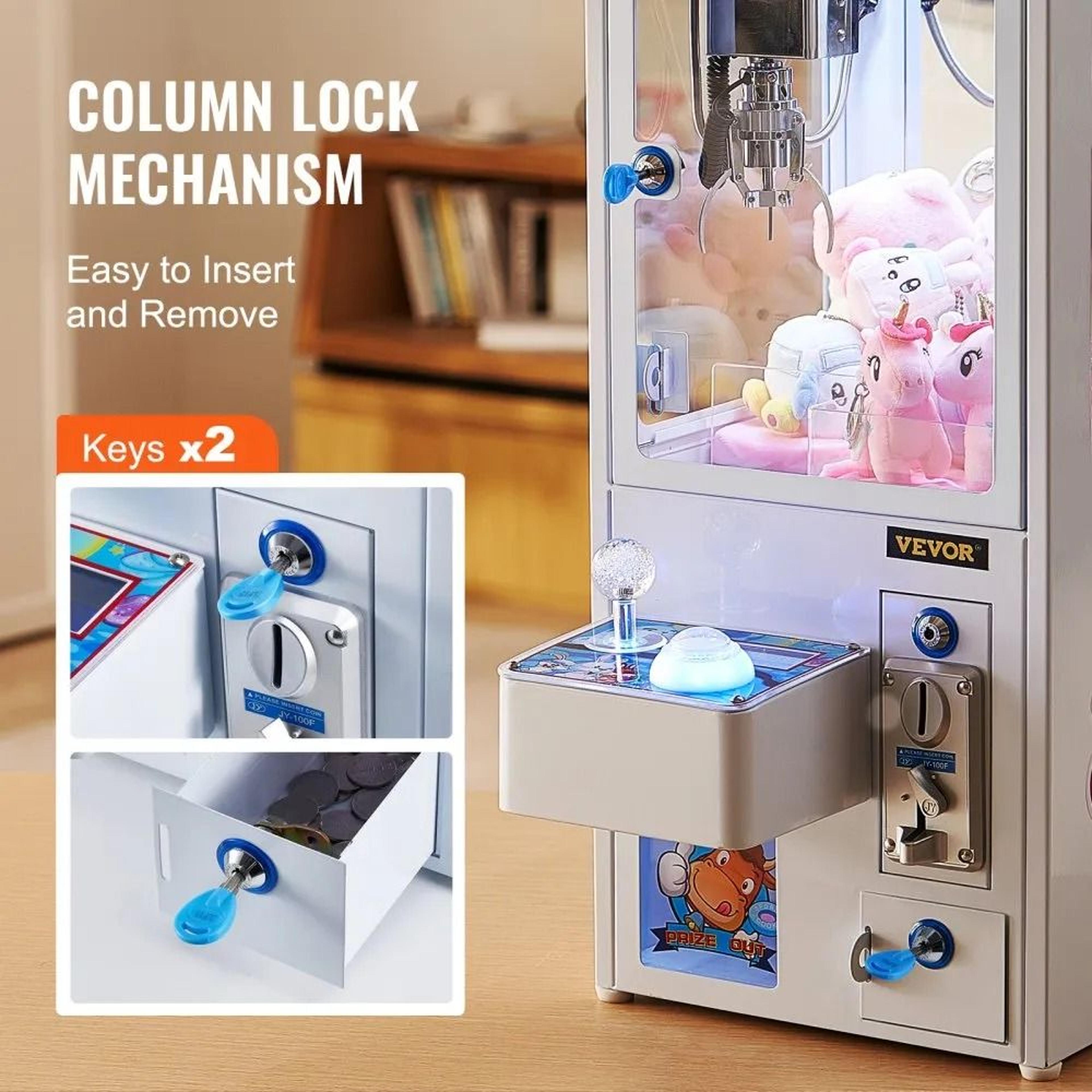 Commercial Claw Machine Arcade Prize Grabber With Lights Sound And Adjustable Steel Claw 4
