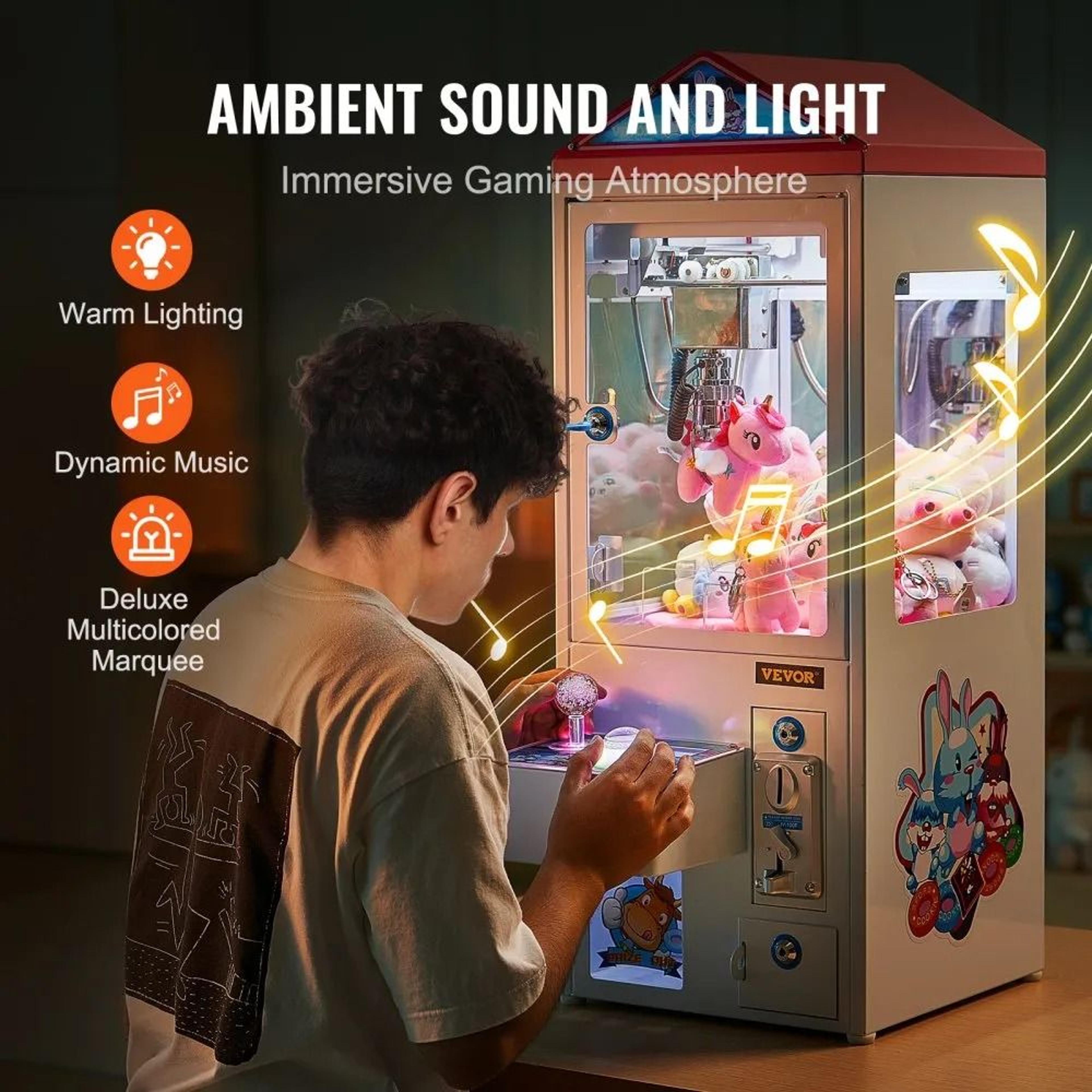 Commercial Claw Machine Arcade Prize Grabber With Lights Sound And Adjustable Steel Claw 1