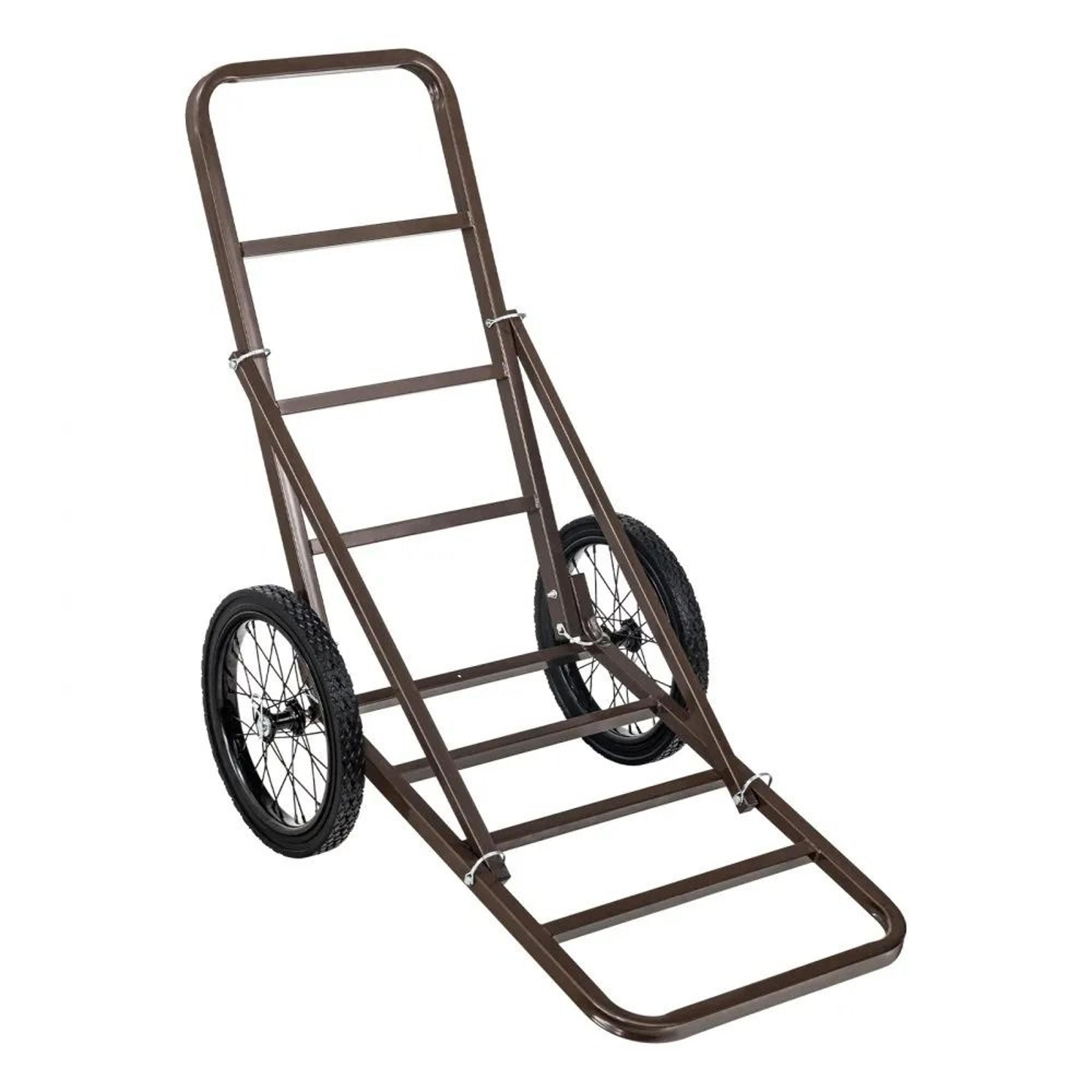 300 lb folding deer cart game hauler with solid rubber wheels