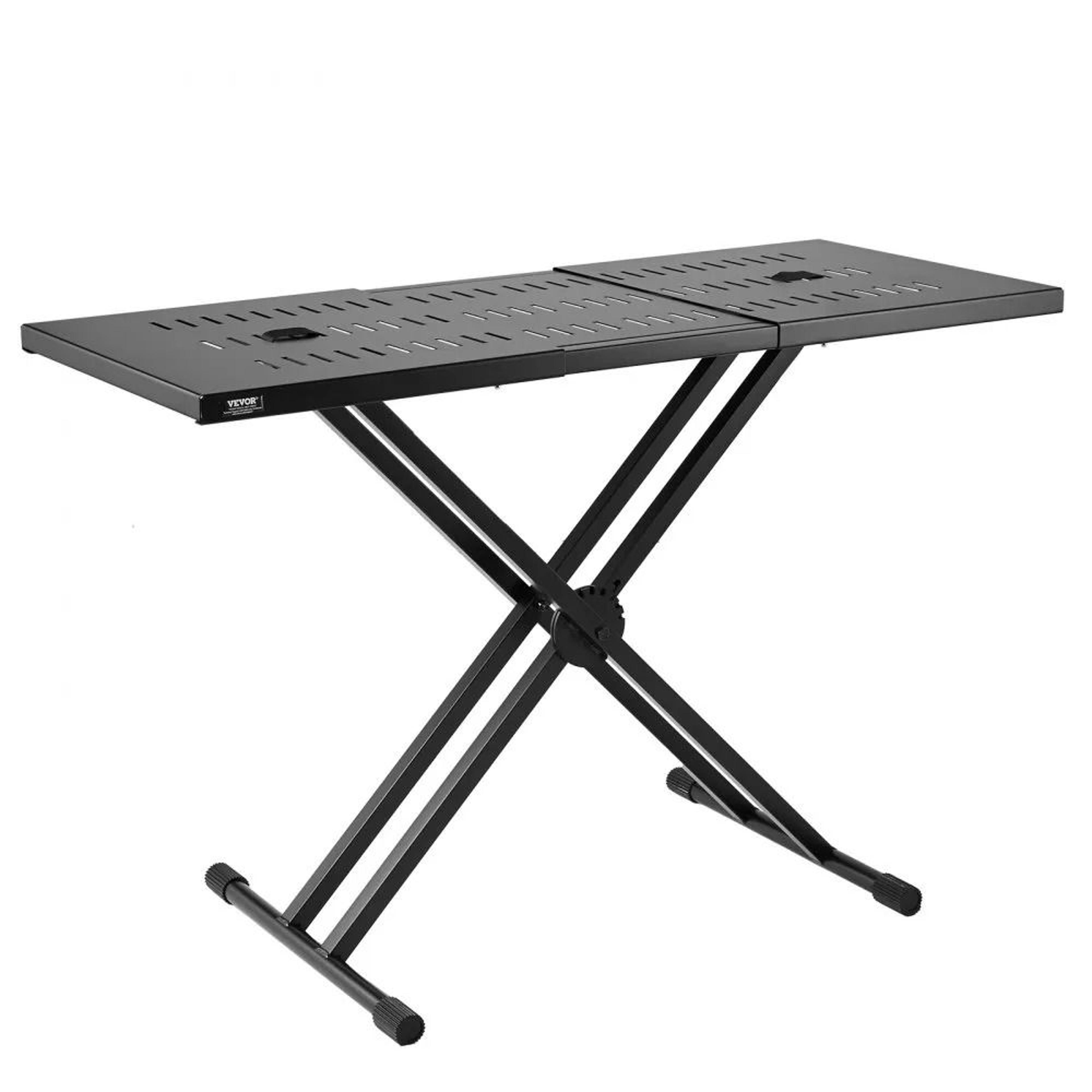 portable dj table stand with adjustable height foldable dj controller stand