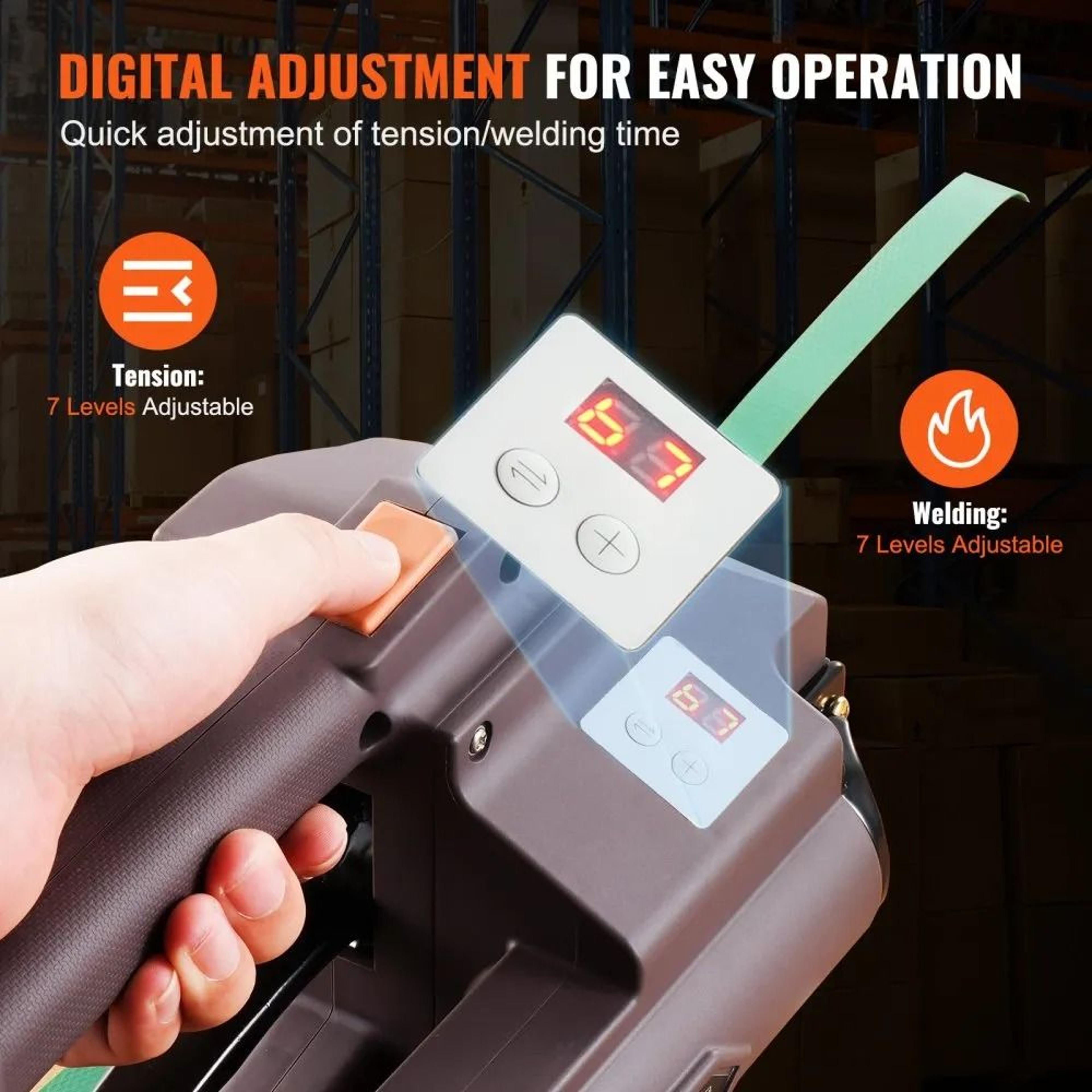Portable Electric Strapping Machine For PP PET Packaging With Digital Display 3