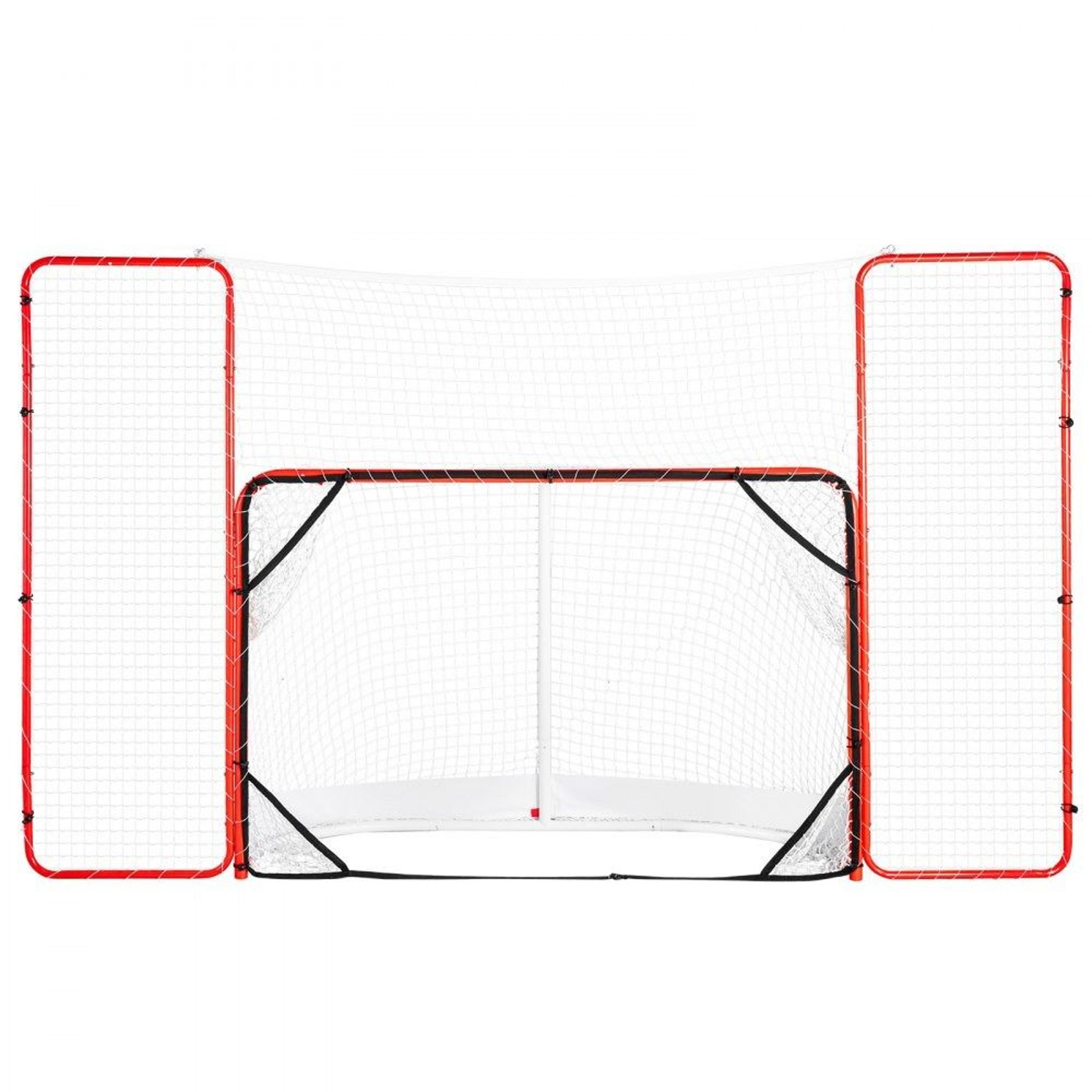 Pro Hockey Goal With Backstop And Targets Portable Steel Training Net 7