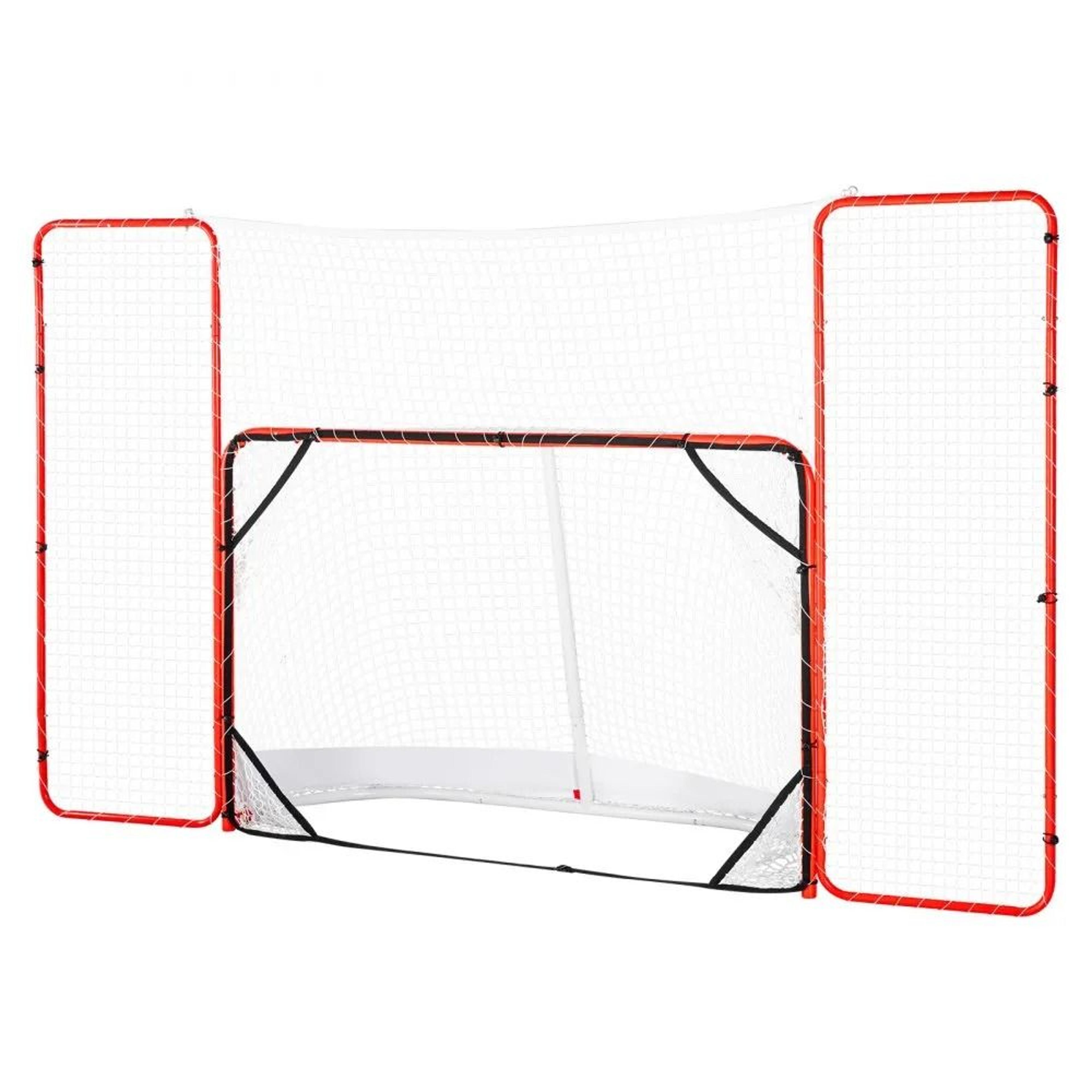 pro hockey goal with backstop and targets portable steel training net