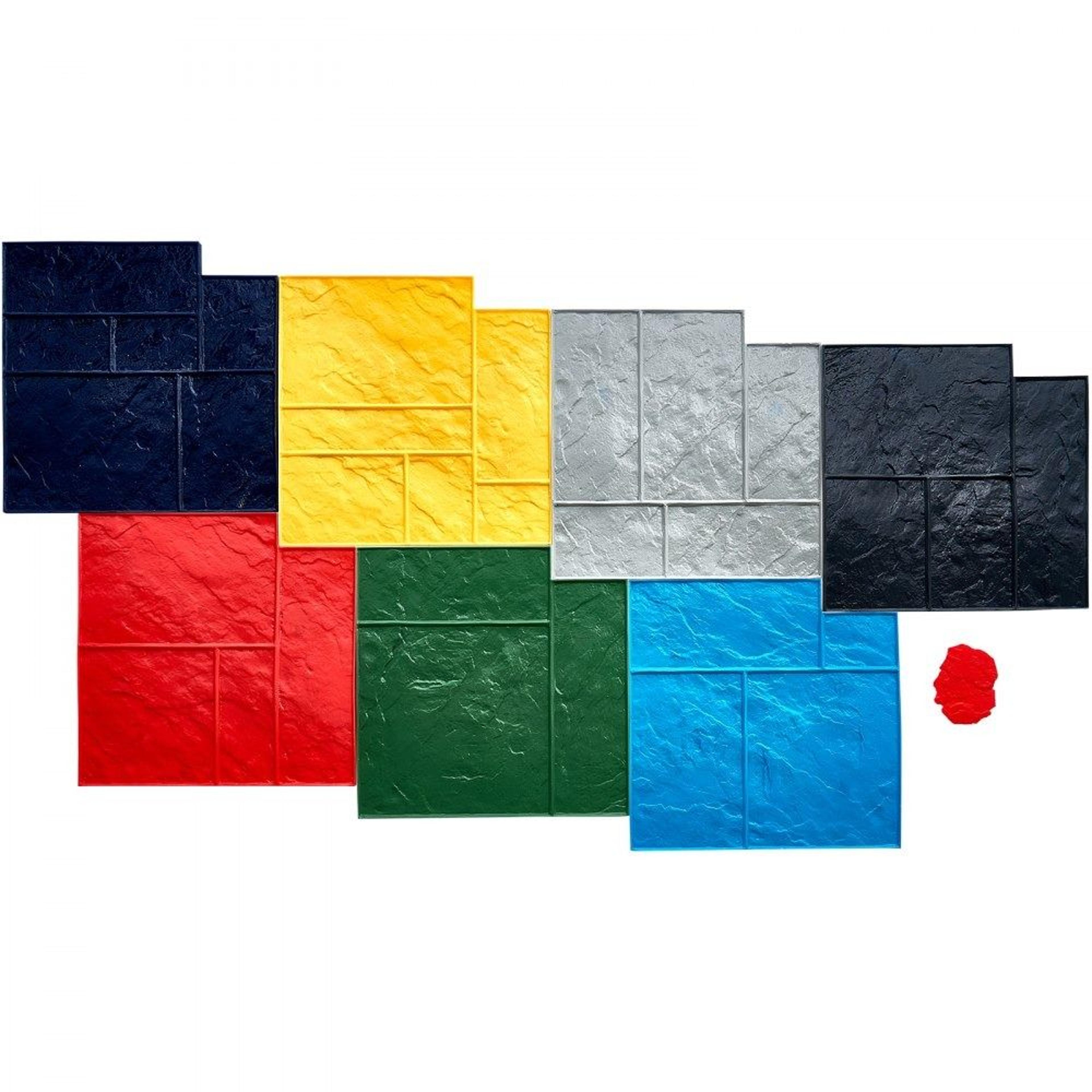 concrete stamp mats 7 piece polyurethane slate texture molds for patios floors and driveways