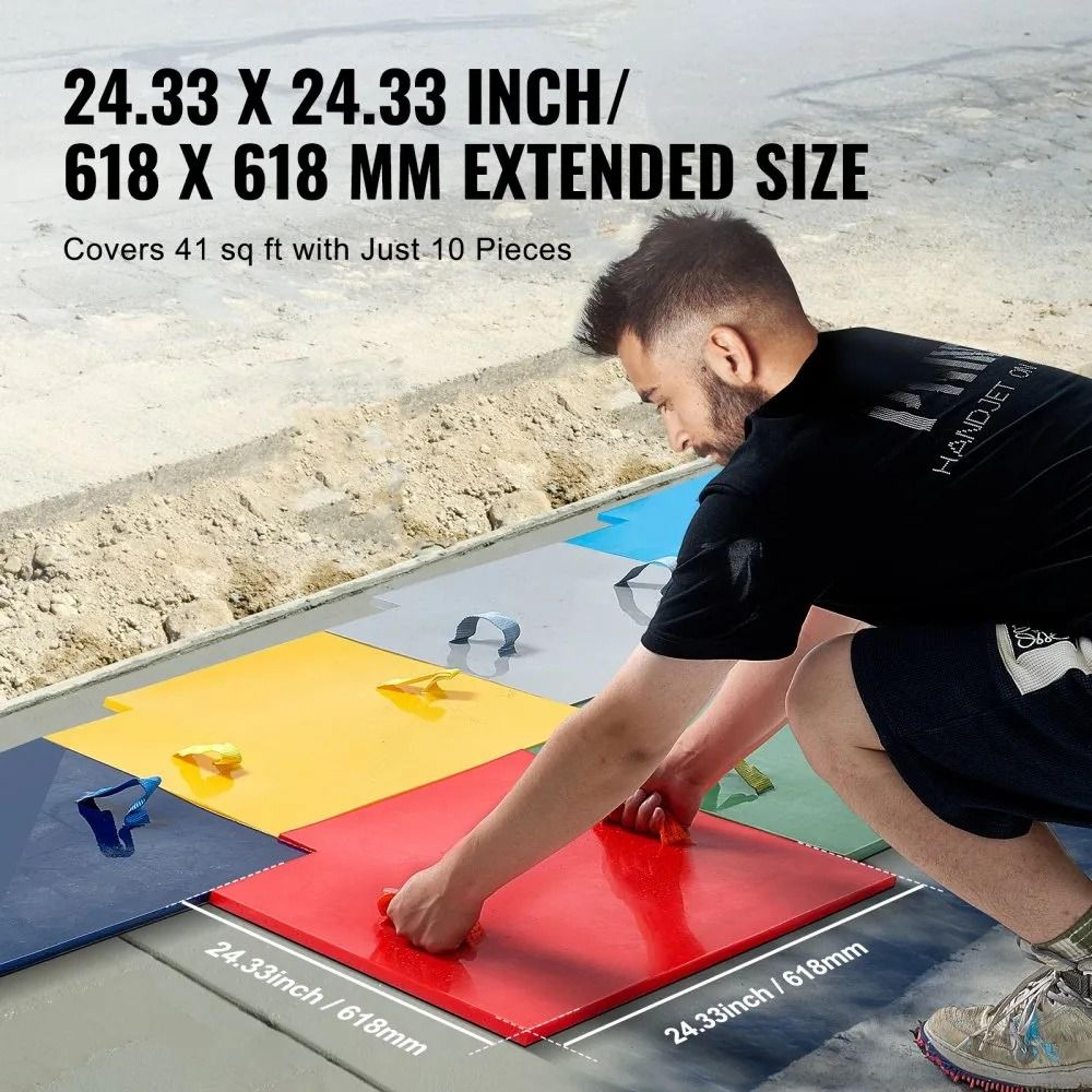Concrete Stamp Mats 7 Piece Polyurethane Slate Texture Molds For Patios Floors And Driveways 4