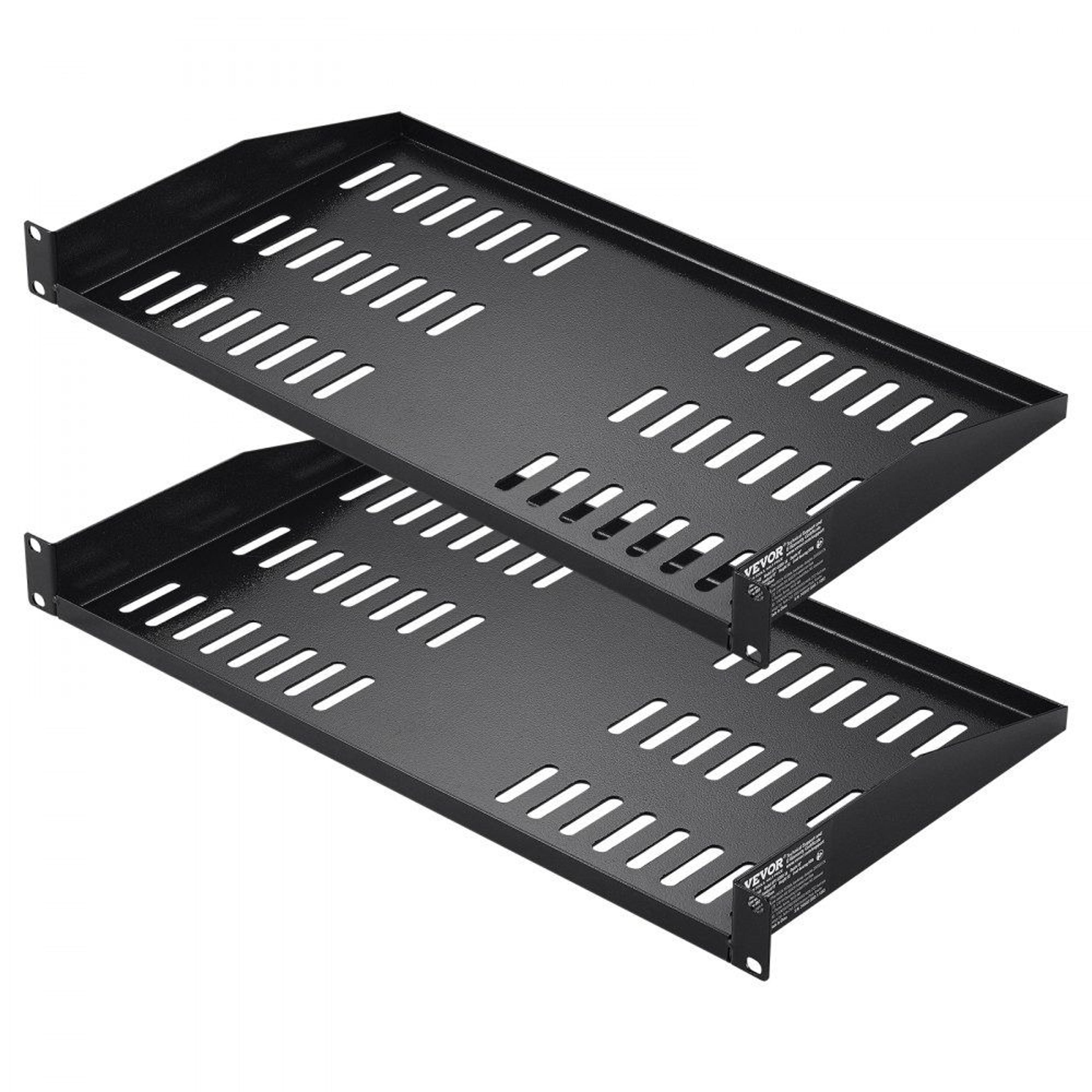 Heavy Duty 1U Server Rack Shelf 10 Inch Vented Network Rack Shelf 2 Pack 7