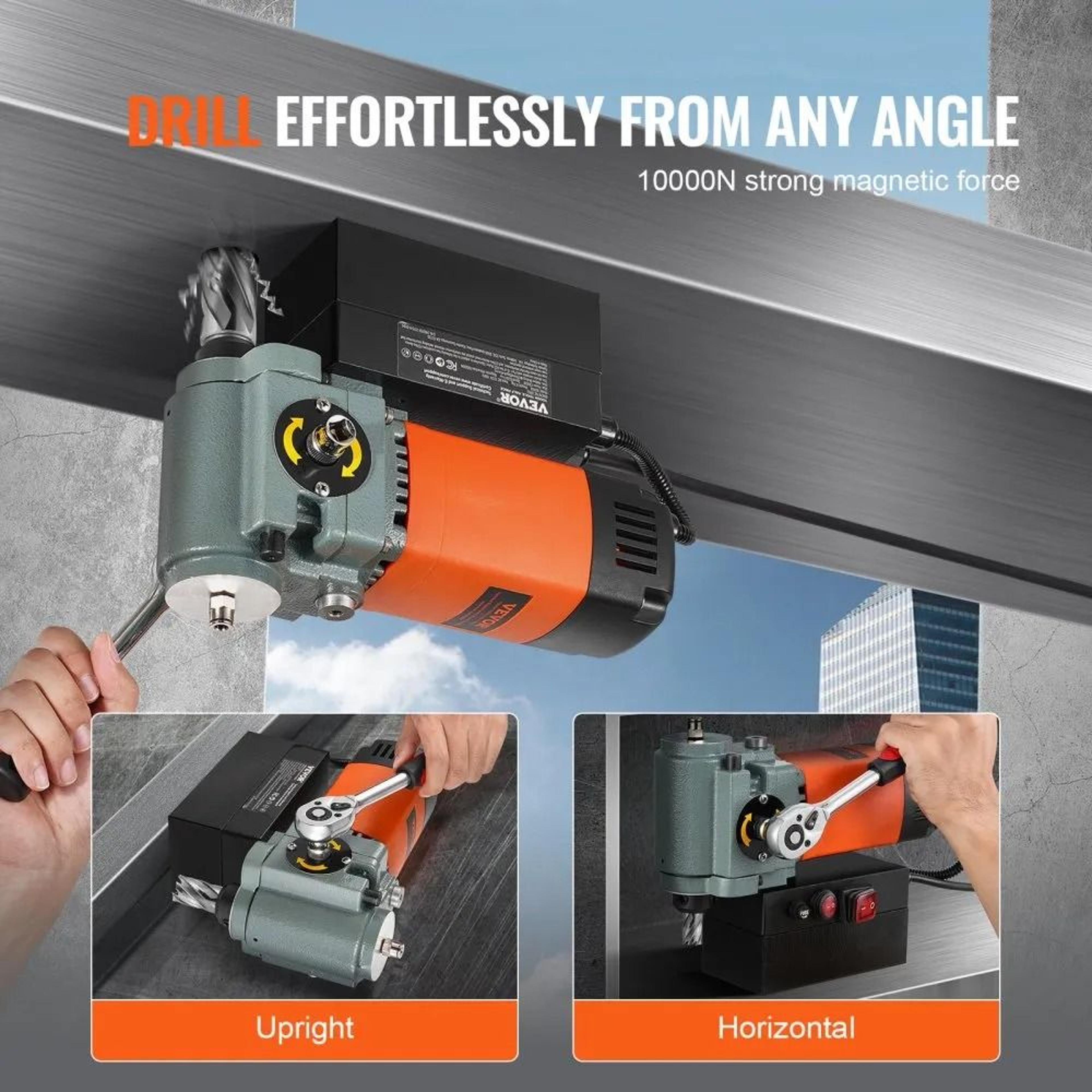 Low Profile Magnetic Drill Press 1300W Portable Mag Drill For Metalwork 3