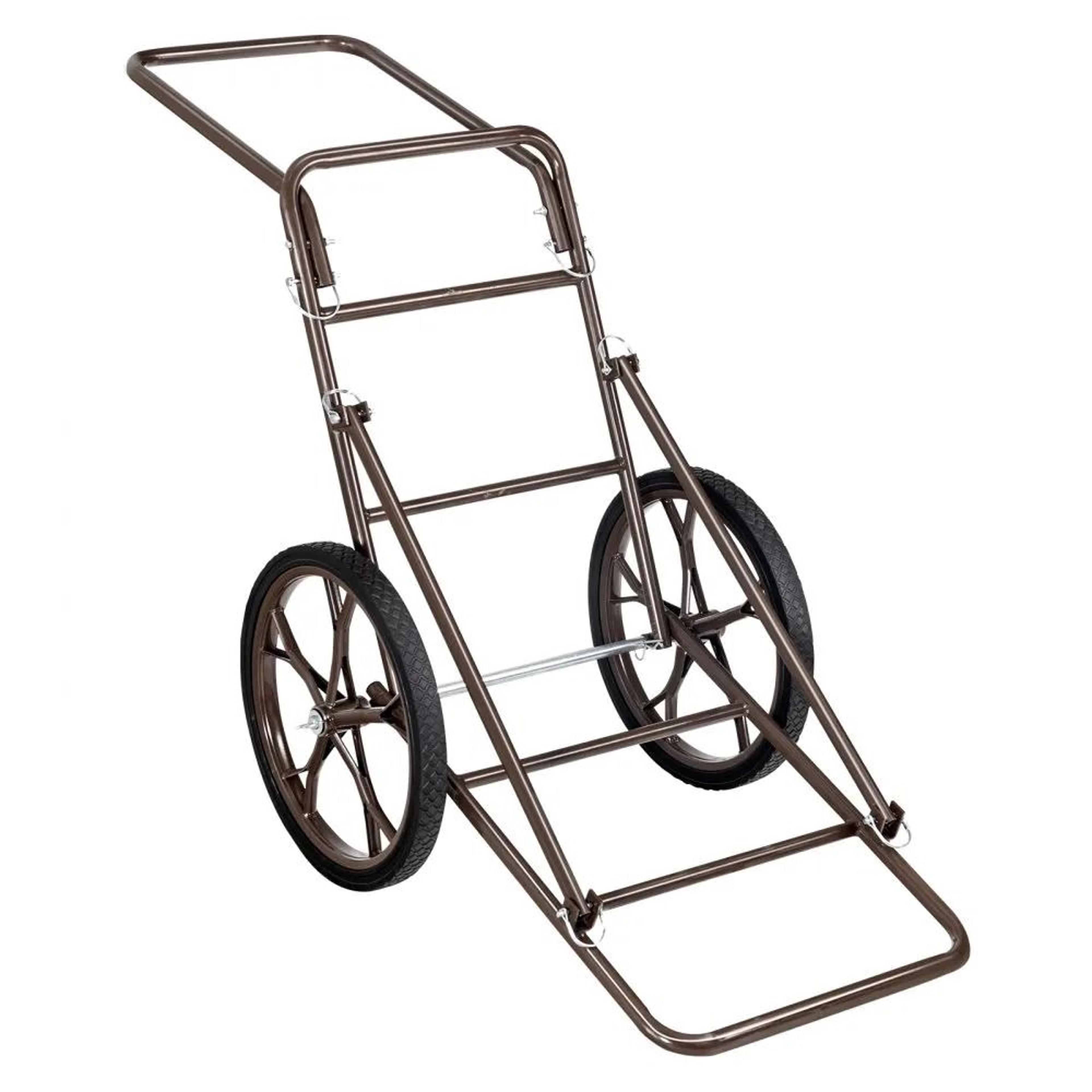 heavy duty folding deer cart game hauler with solid rubber wheels