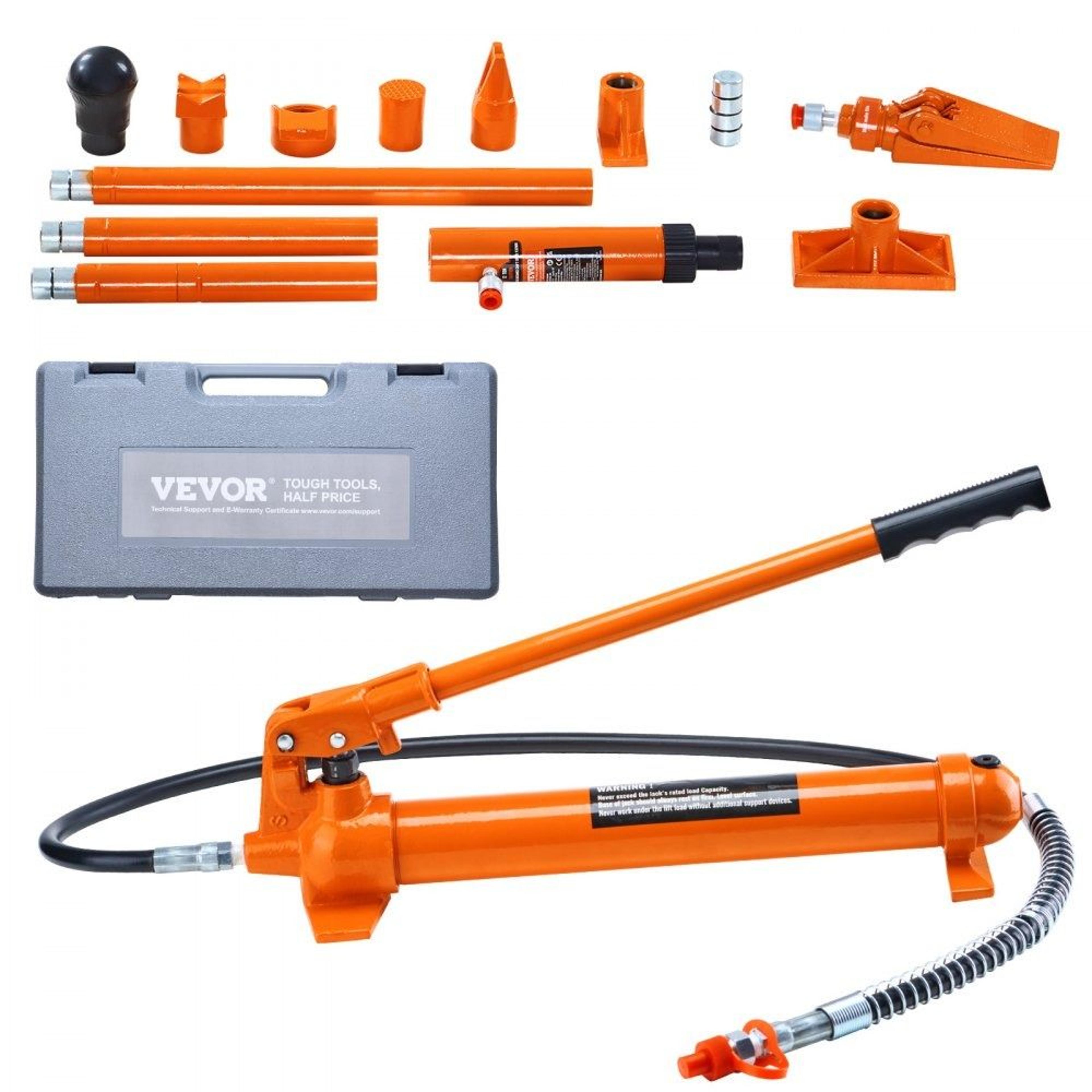 12 ton hydraulic porta power kit for auto body frame repair and heavy duty lifting