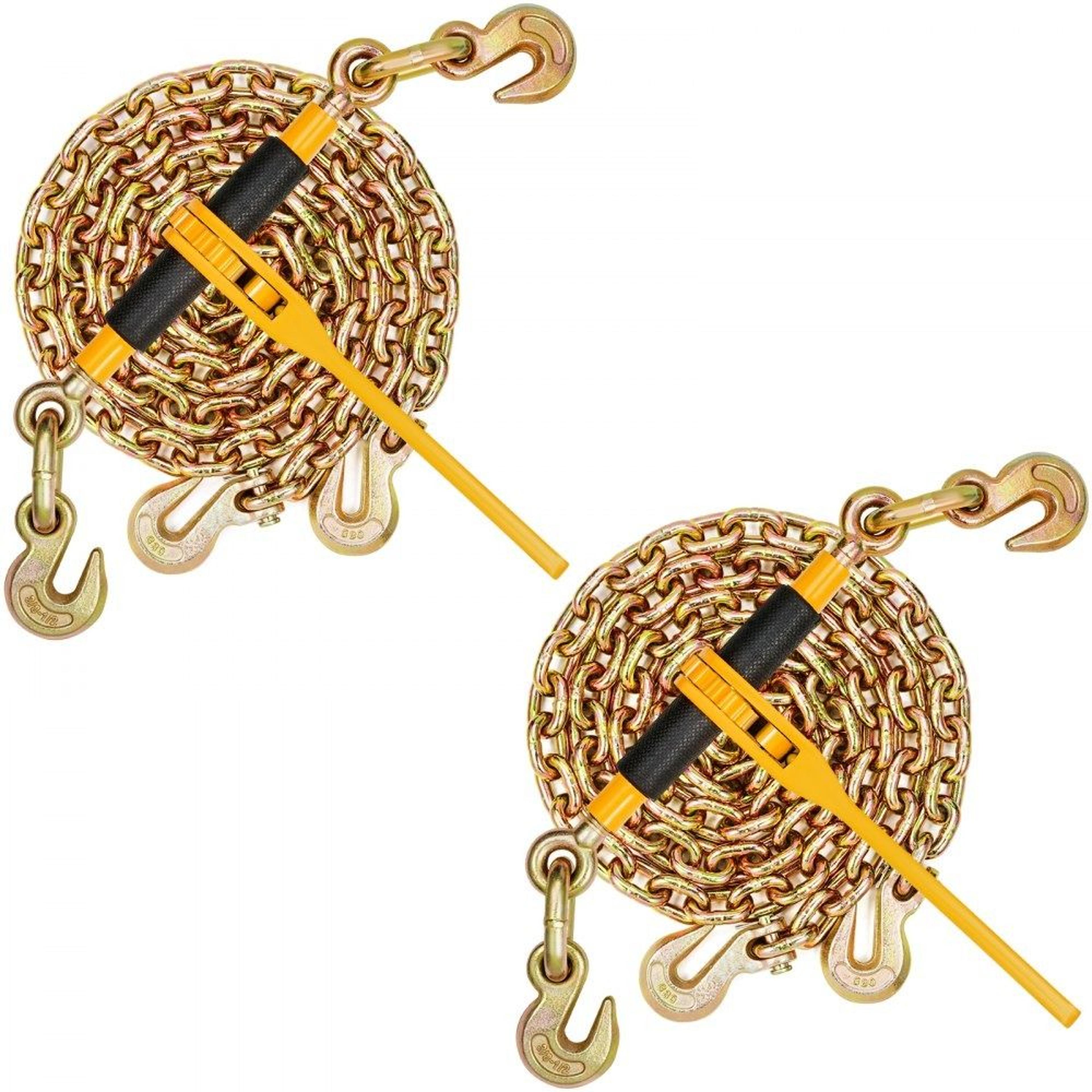 chain and binder kit with g80 chain ratchet load binders and grab hooks