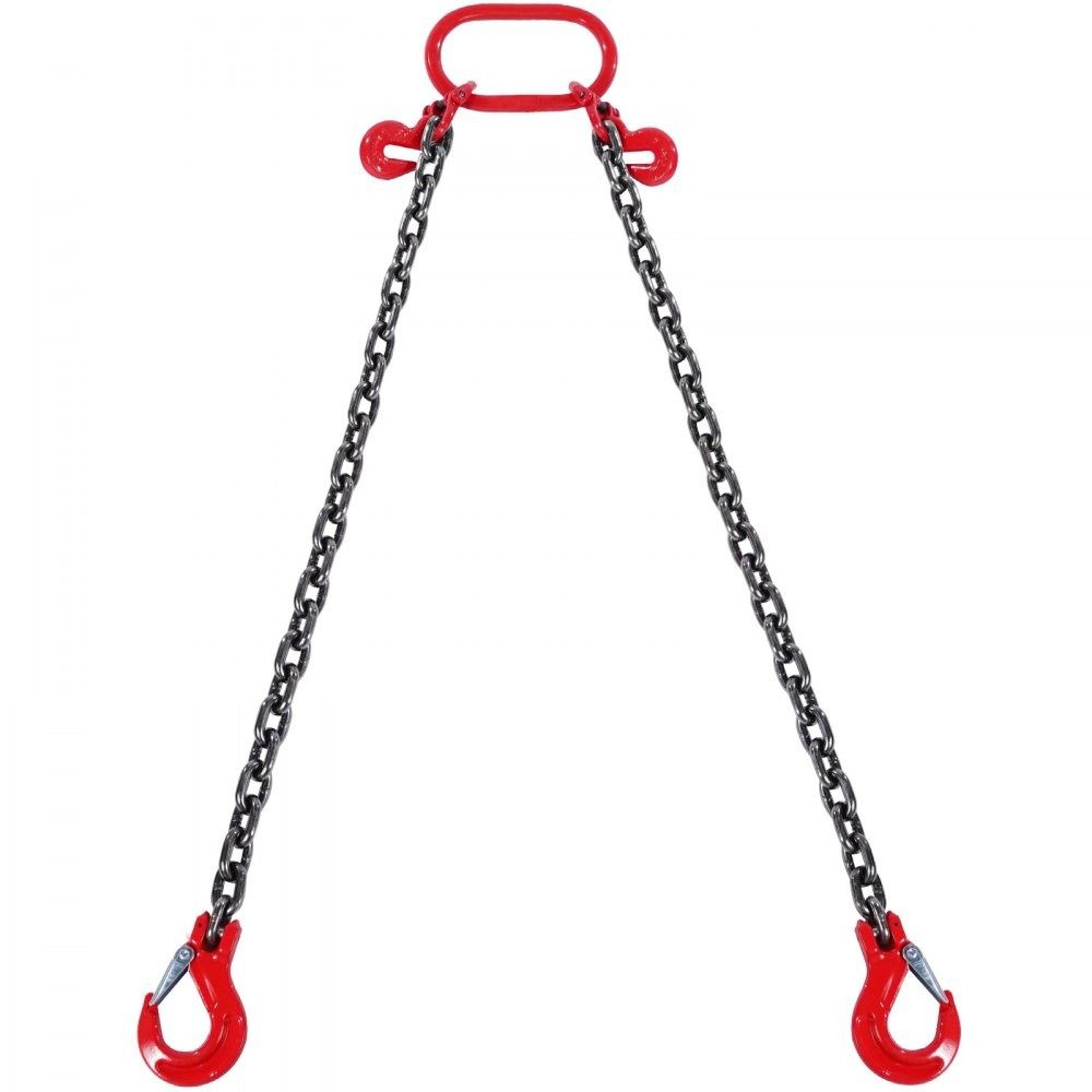 g80 chain sling 6 ft lifting chain with hooks and adjusters 6600 lbs capacity