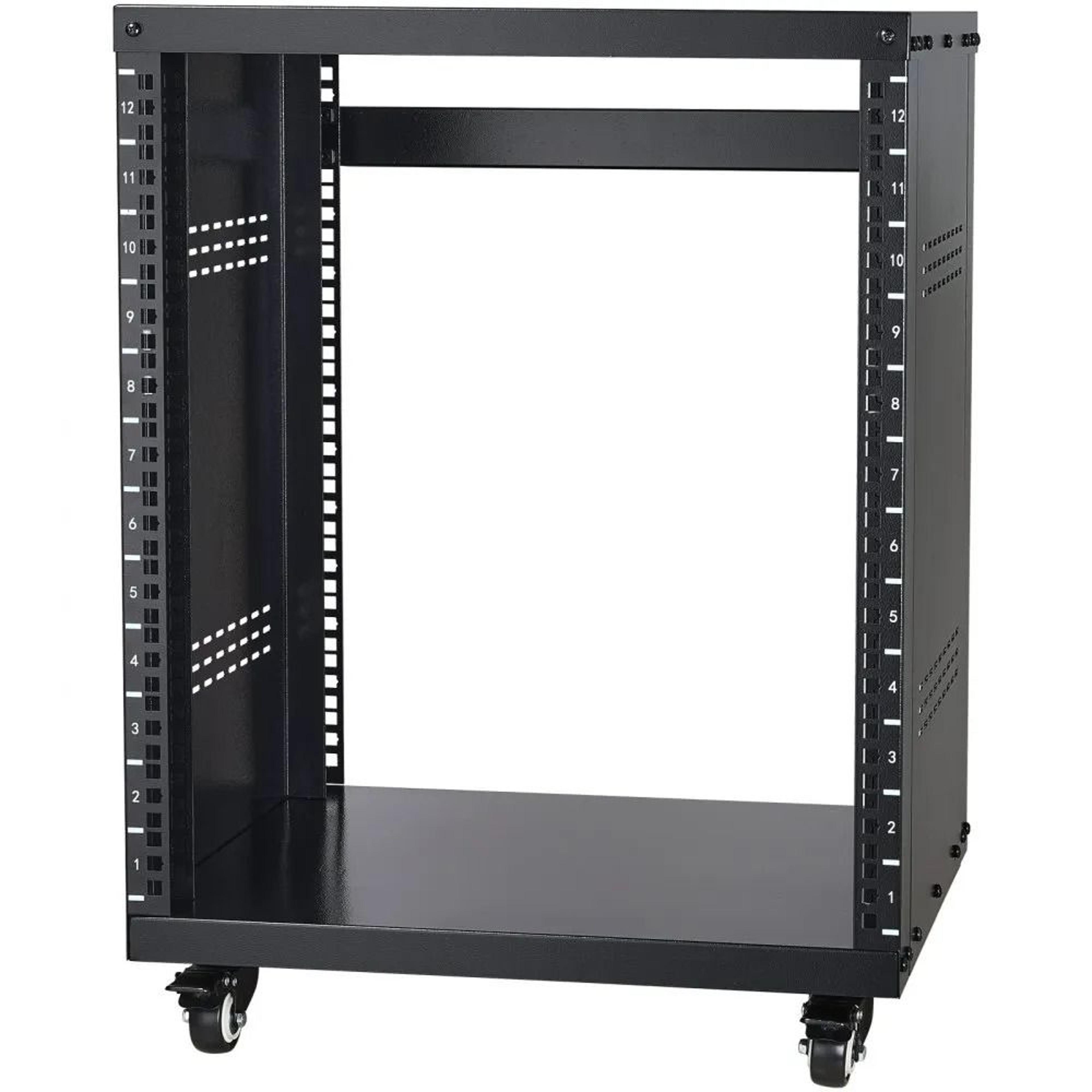 12u av rack stand 500 lbs capacity open frame network stereo recording studio rack