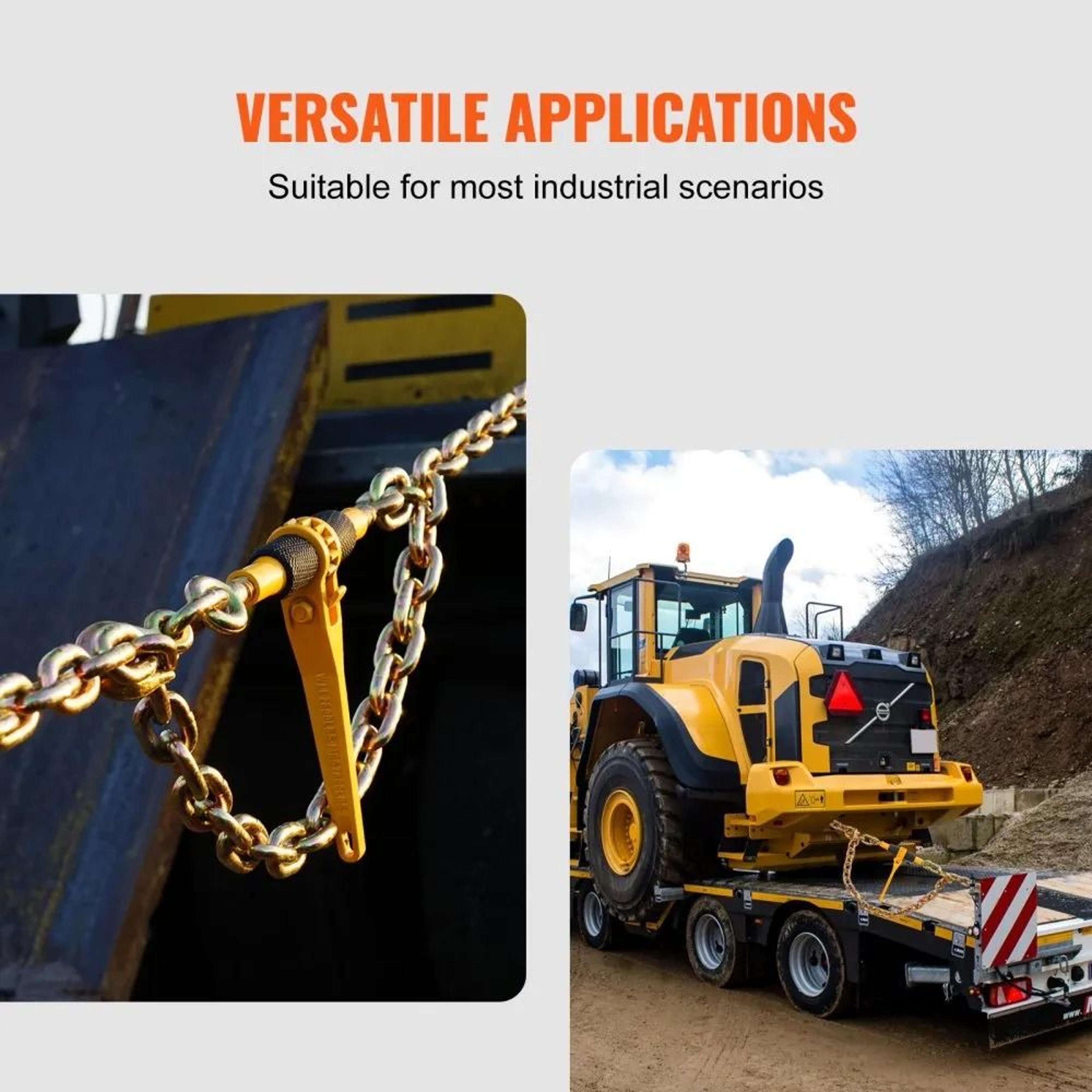 Ratchet Chain Binder 14 516 In 2600 Lbs Load Capacity Heavy Duty Tie Down Binder 4