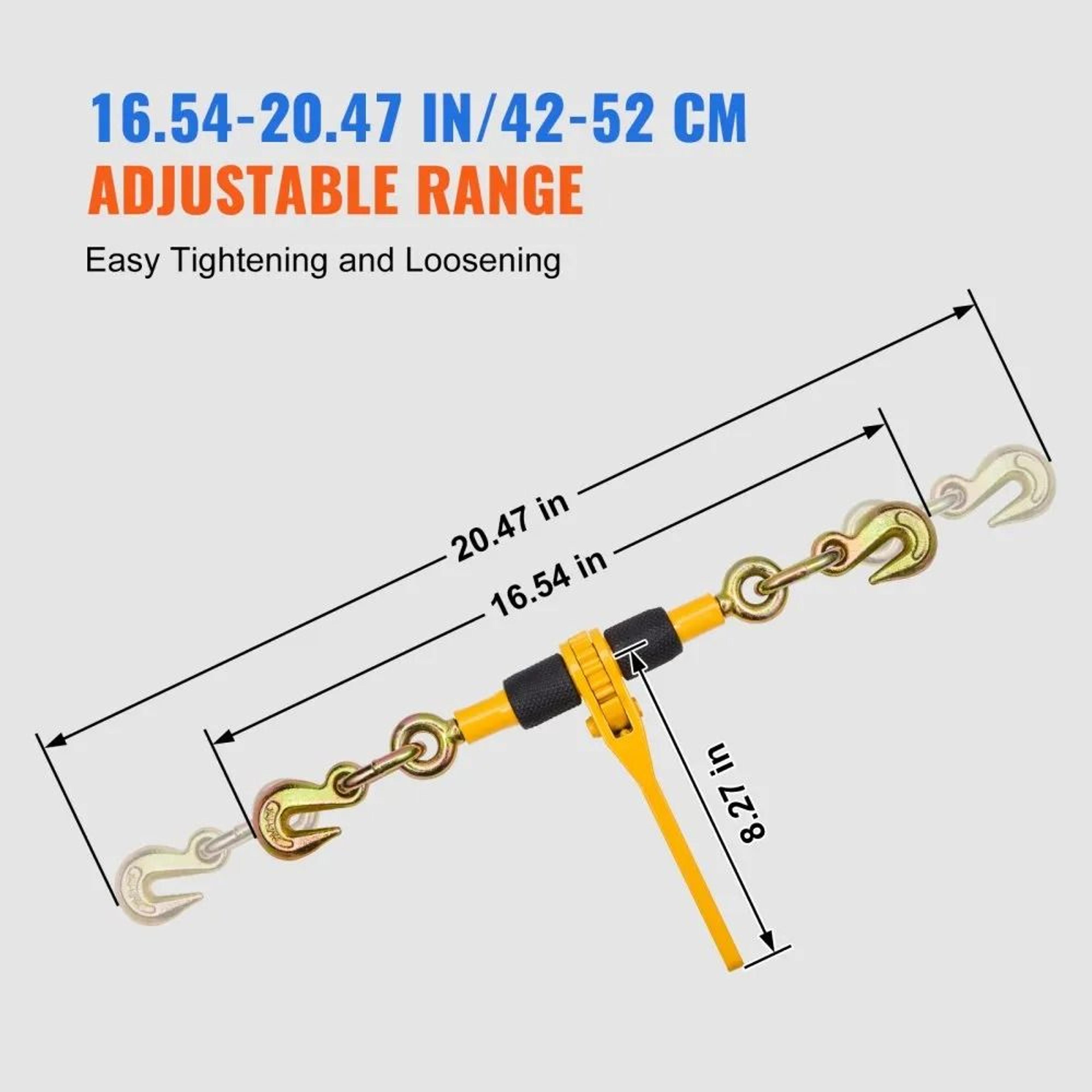 Ratchet Chain Binder 14 516 In 2600 Lbs Load Capacity Heavy Duty Tie Down Binder 6