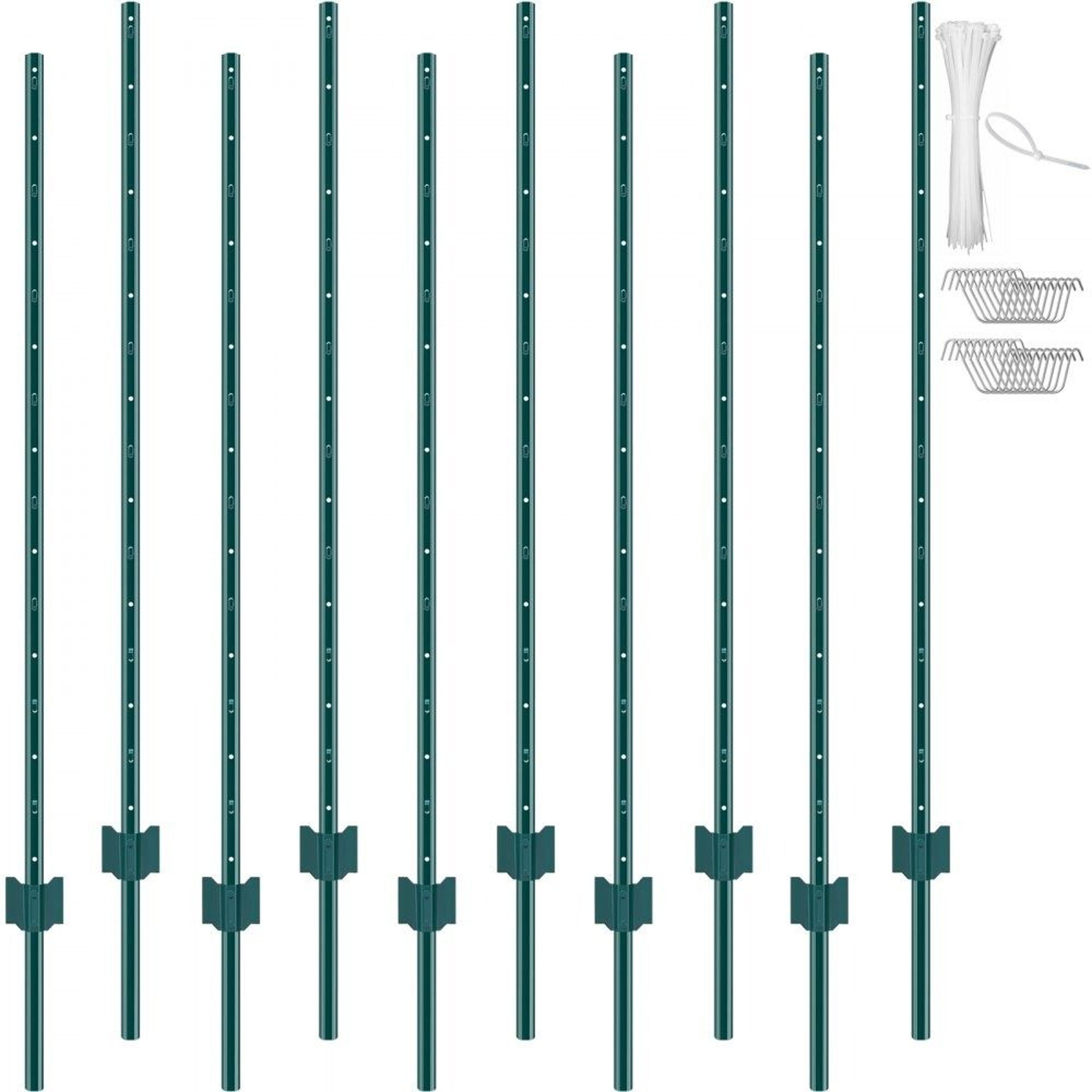 5 feet u channel metal fence posts heavy duty steel stakes for garden yard farm wire fencing