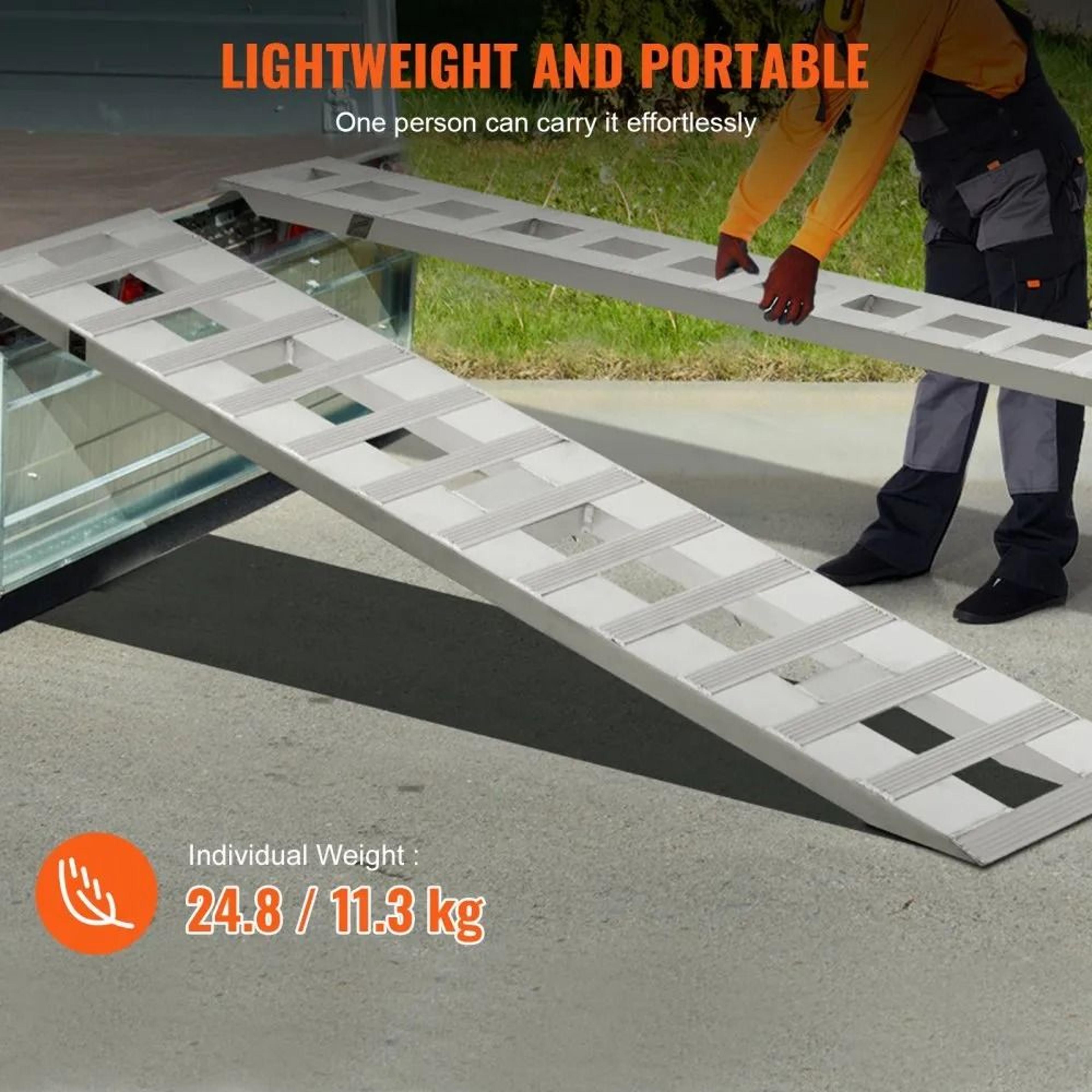 72 In Aluminum Loading Ramps 6000 Lbs Capacity Heavy Duty Trailer Ramp Set 5