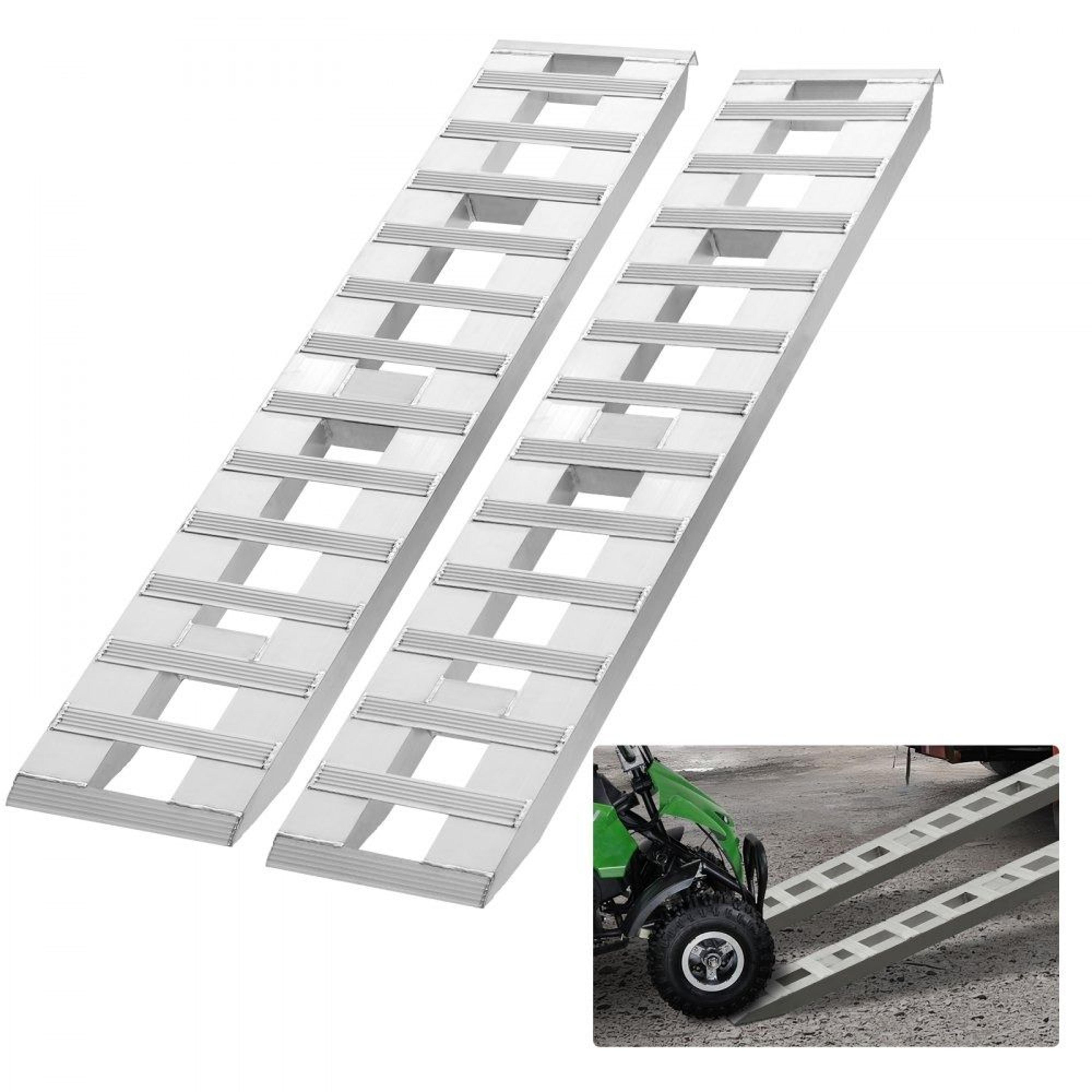 72 in aluminum loading ramps 6000 lbs capacity heavy duty trailer ramp set