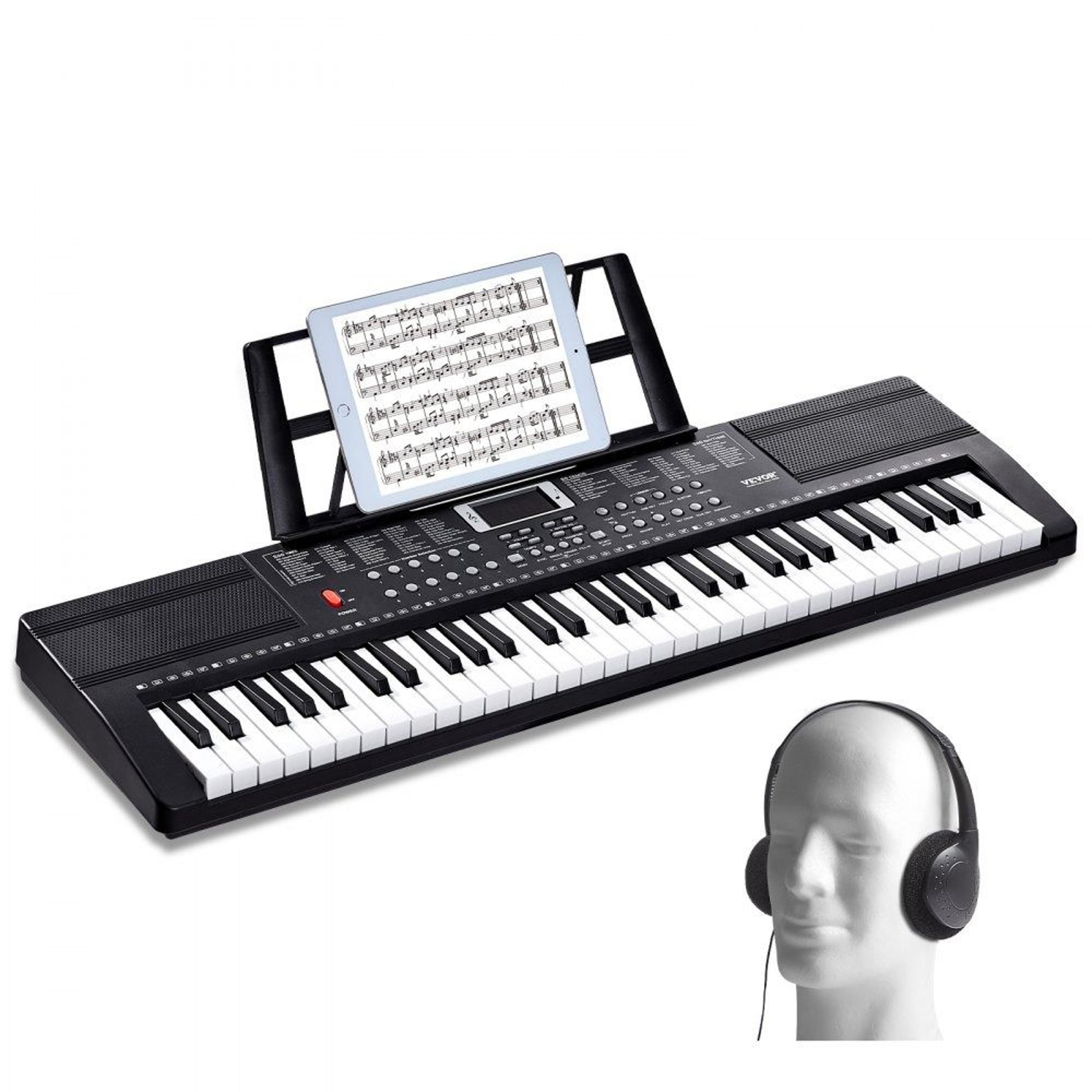 61 key digital keyboard piano with 200 tones 200 rhythms and built in demo songs