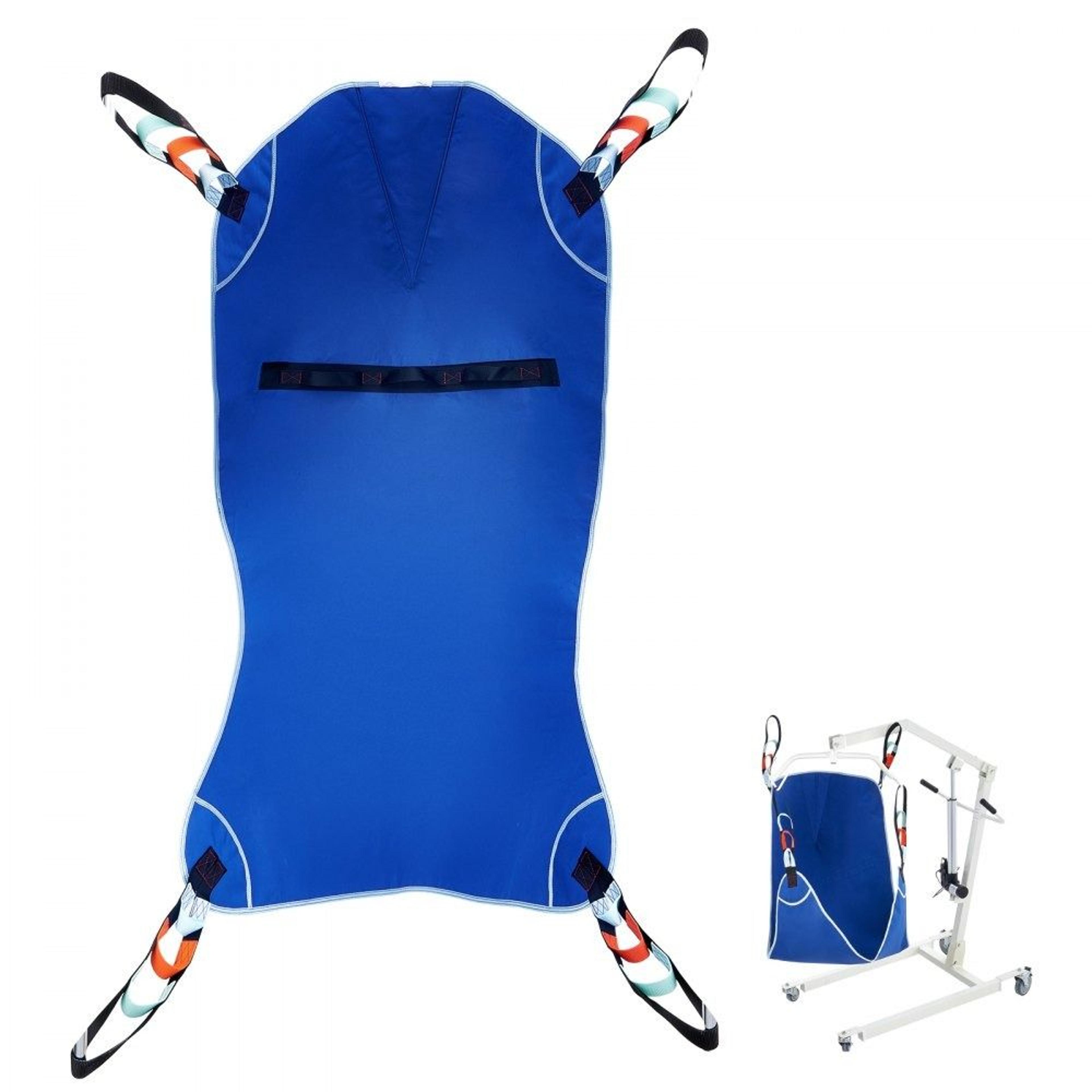 universal full body patient lift sling large 600 lb capacity polyester transfer sling