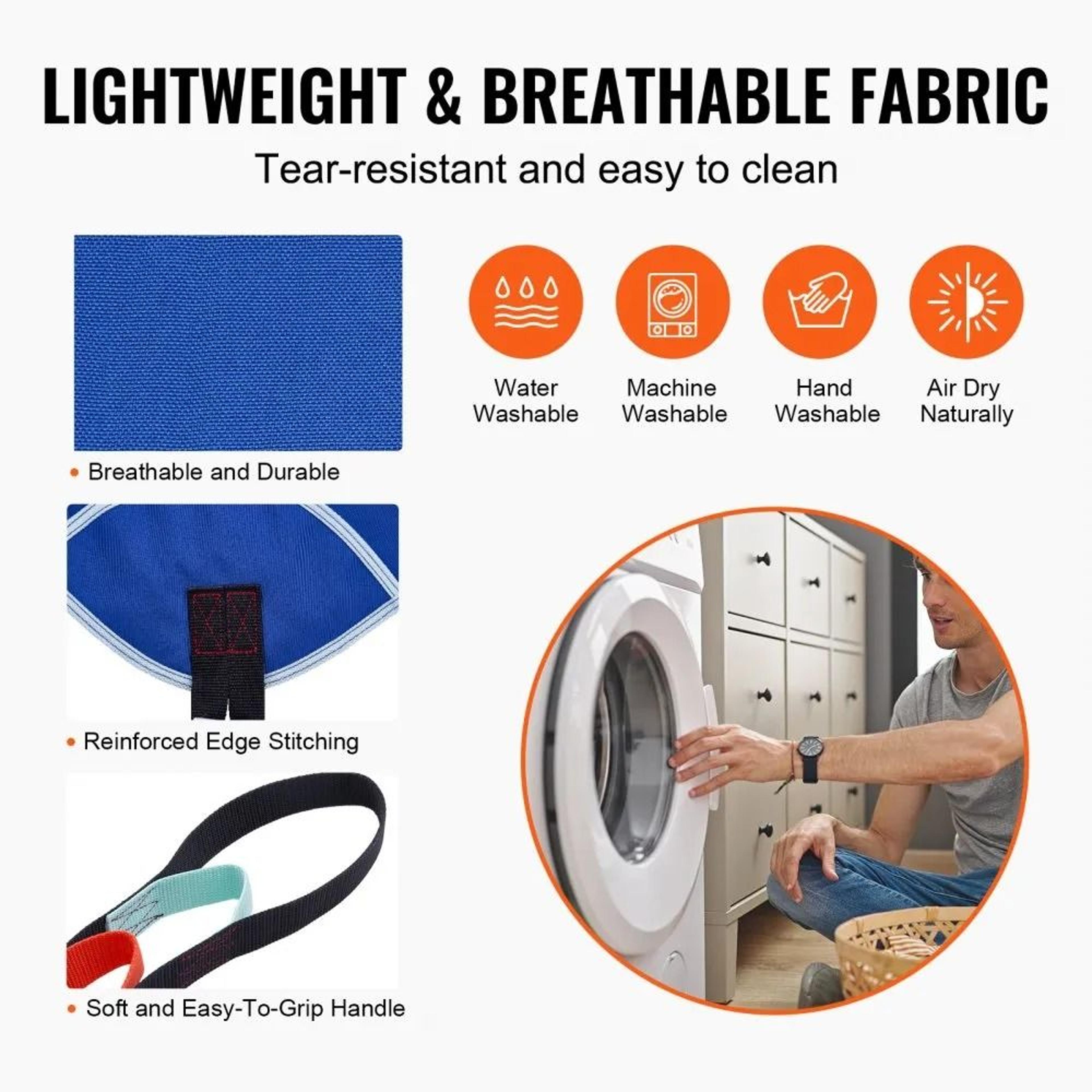 Universal Full Body Patient Lift Sling Large 600 Lb Capacity Polyester Transfer Sling 3