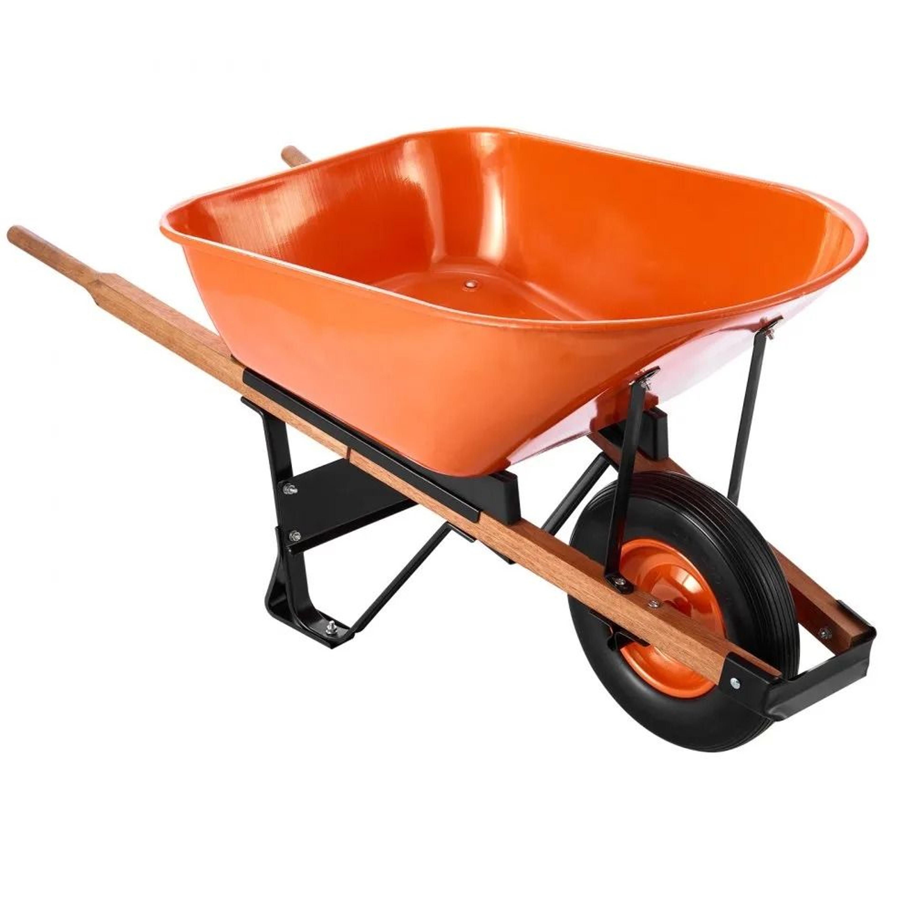 Heavy Duty Wheelbarrow Cart 6 Cu Ft 330 Lb Capacity With 16 Inch Solid Foam Wheel 7