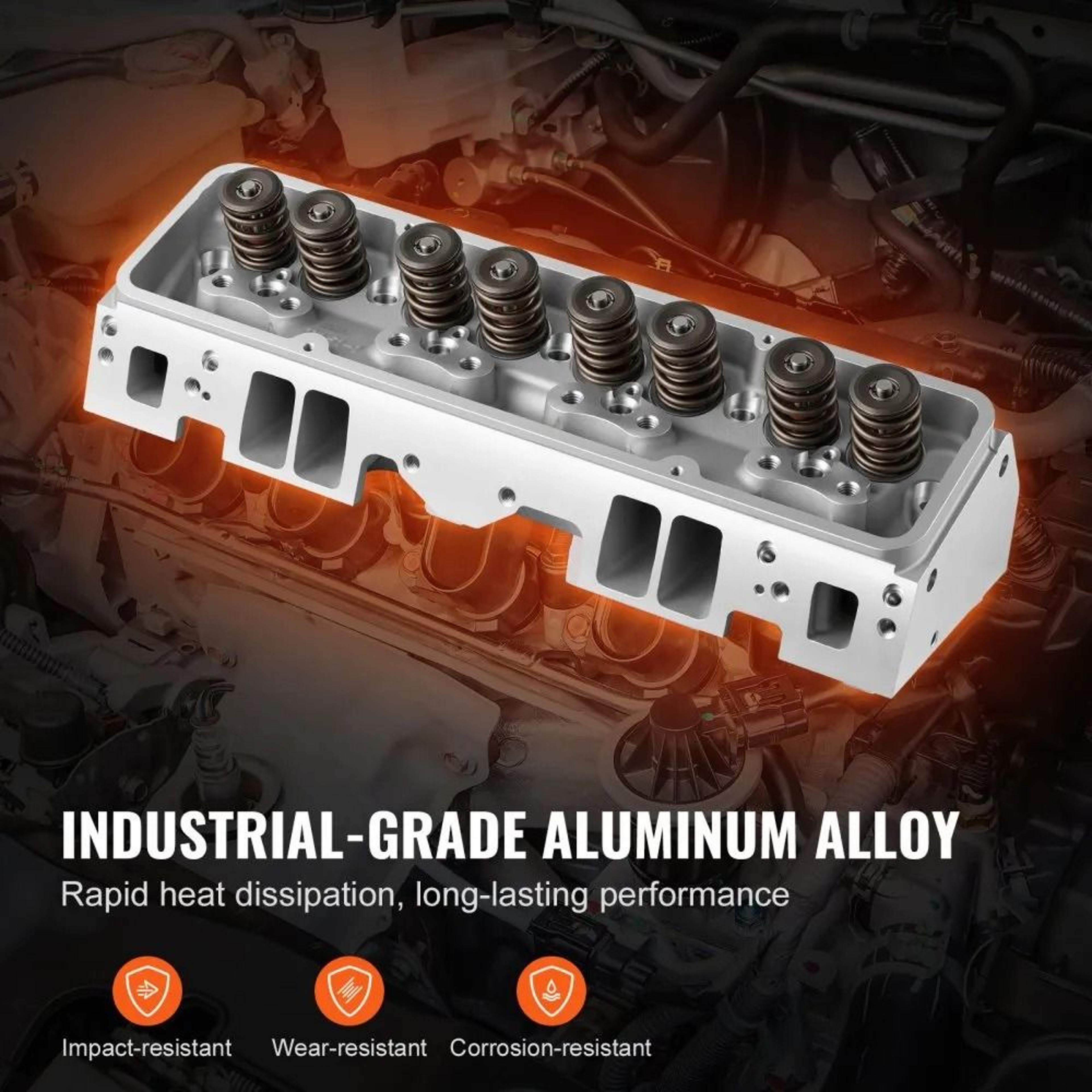 Aluminum Engine Cylinder Head Assembly For Small Block Chevrolet 327 350 383 Engines 1