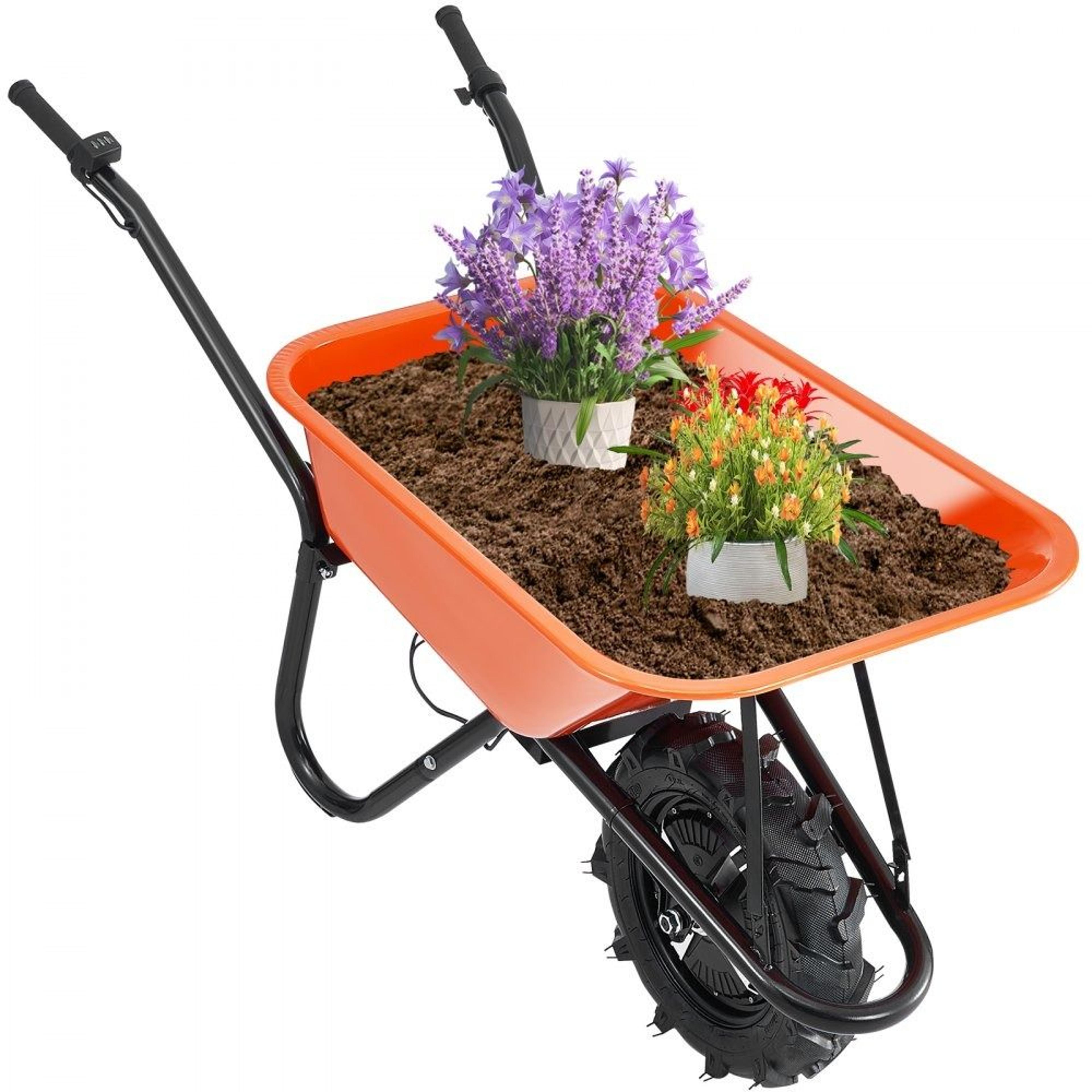 electric wheelbarrow cart 500w powered garden wagon 330 lb capacity