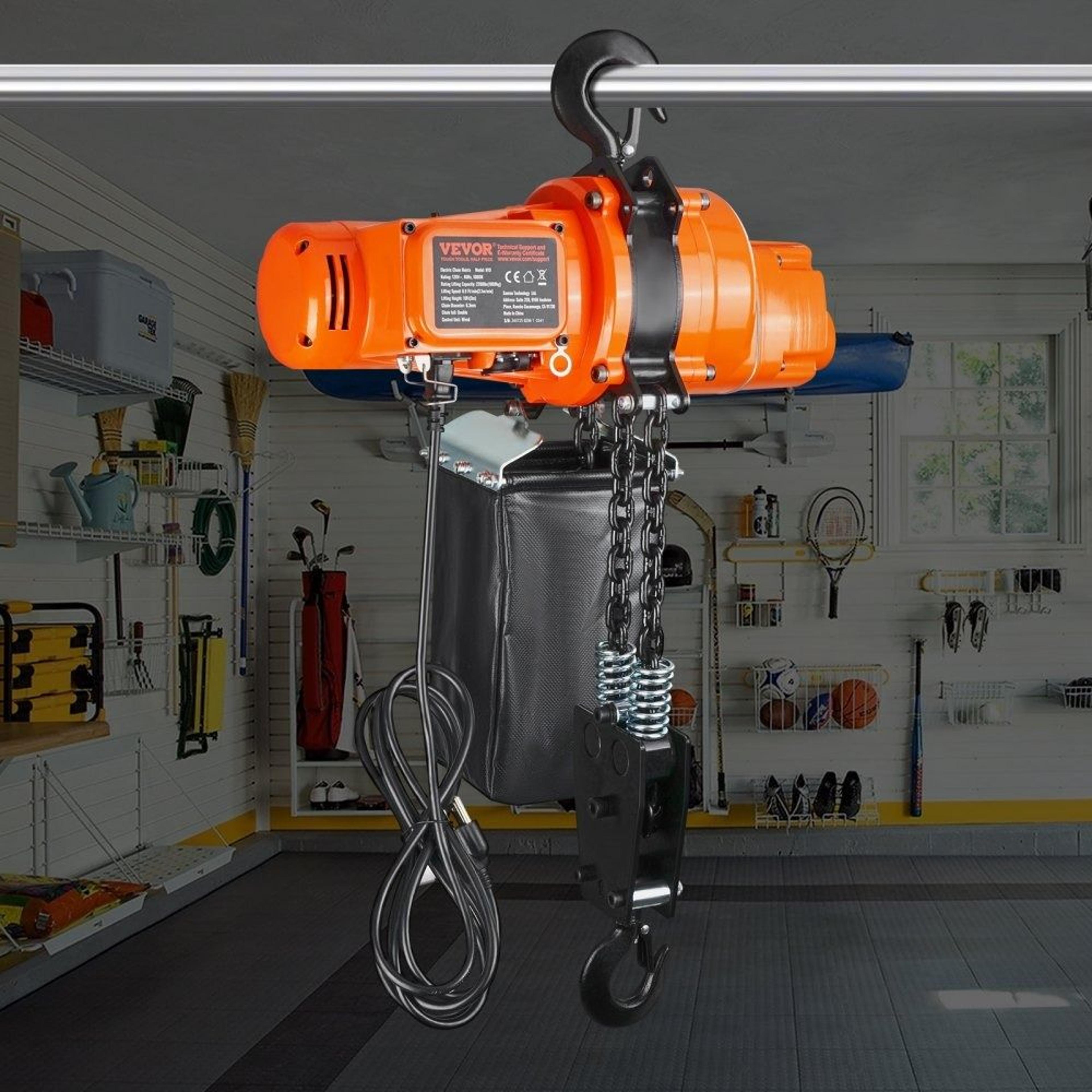 Electric Chain Hoist 2200 Lb Capacity With 10 Ft Lift And Wired Remote Control 5
