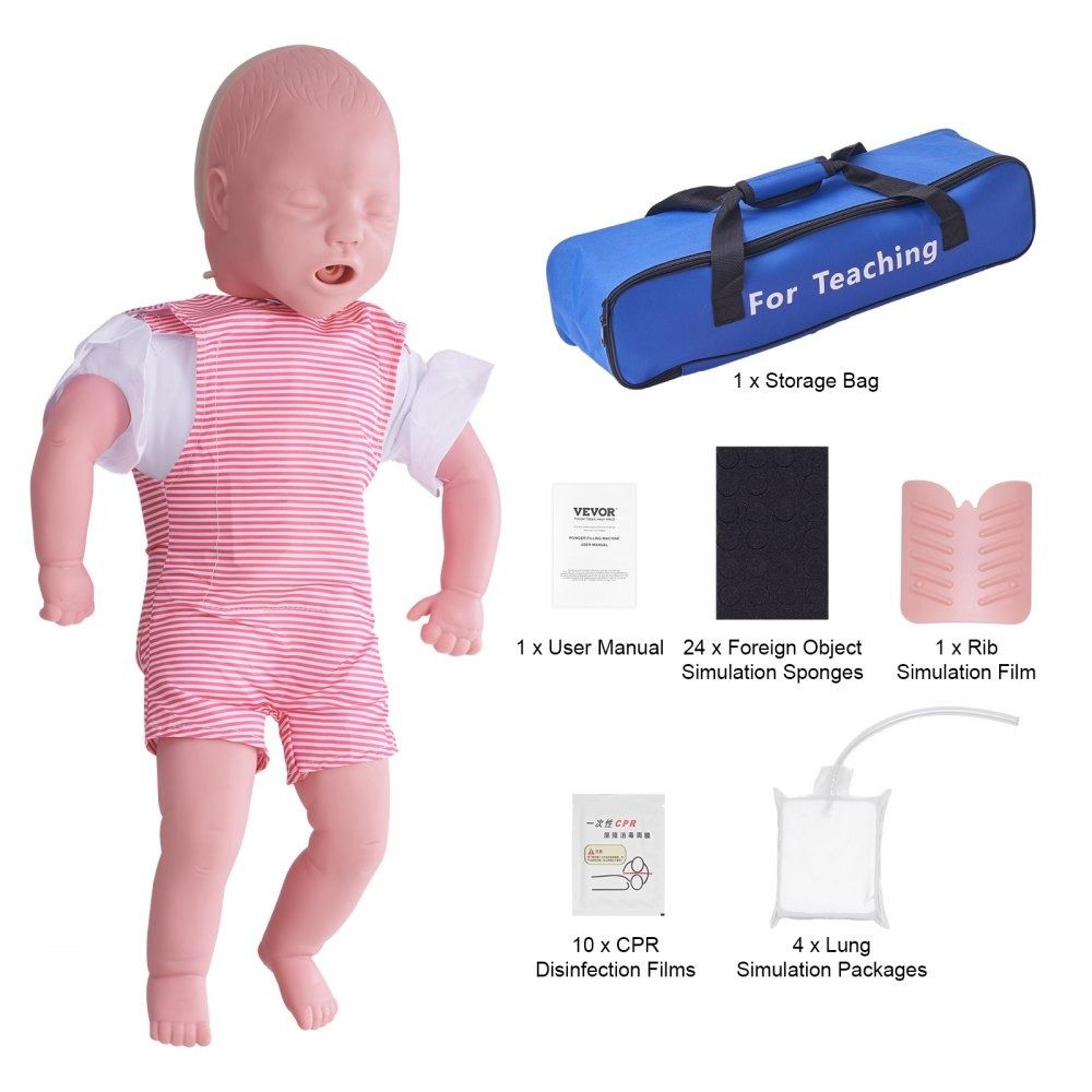 infant cpr training manikin life size baby choking and airway obstruction practice model