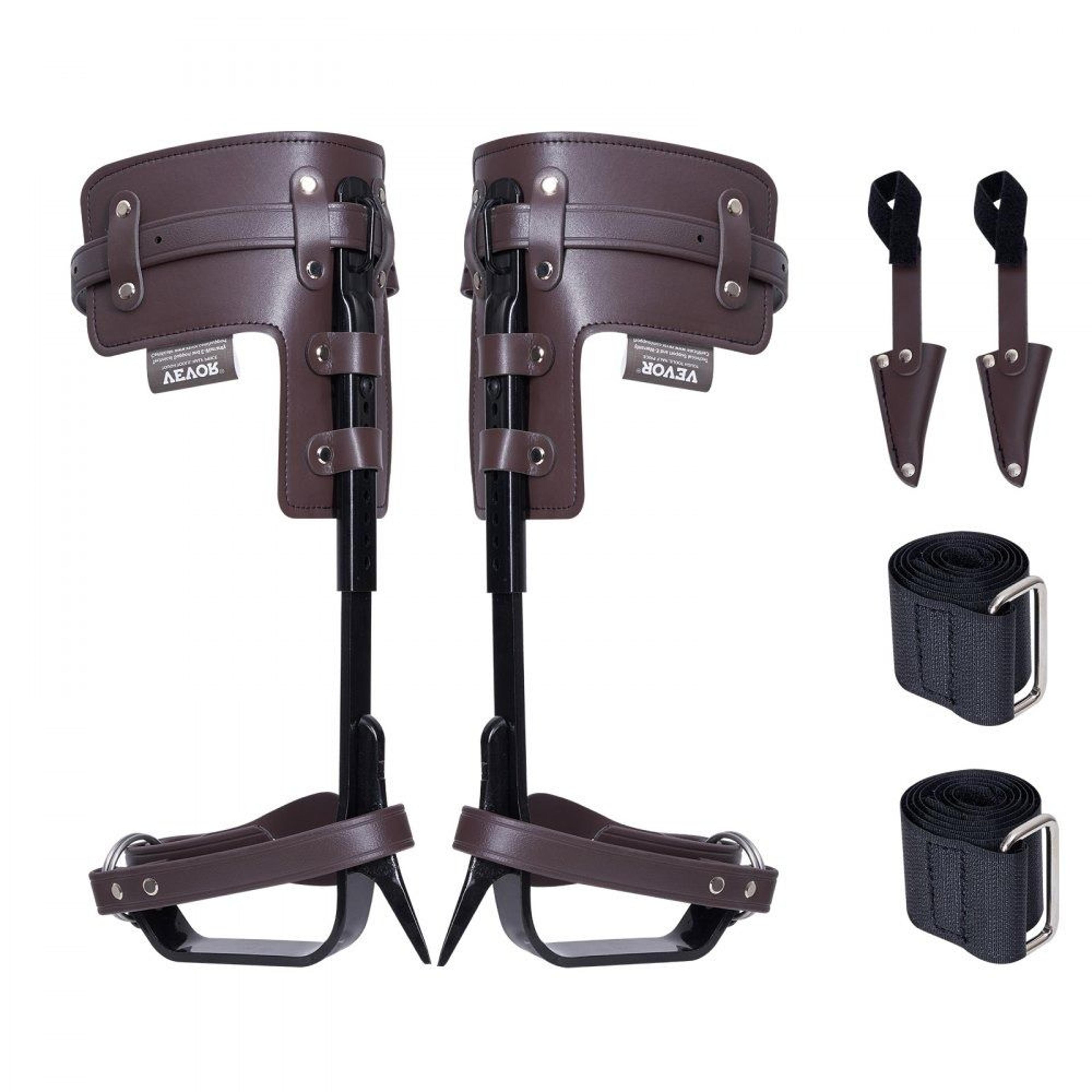 tree climbing spikes alloy steel climbing spurs with adjustable height straps and spike protectors