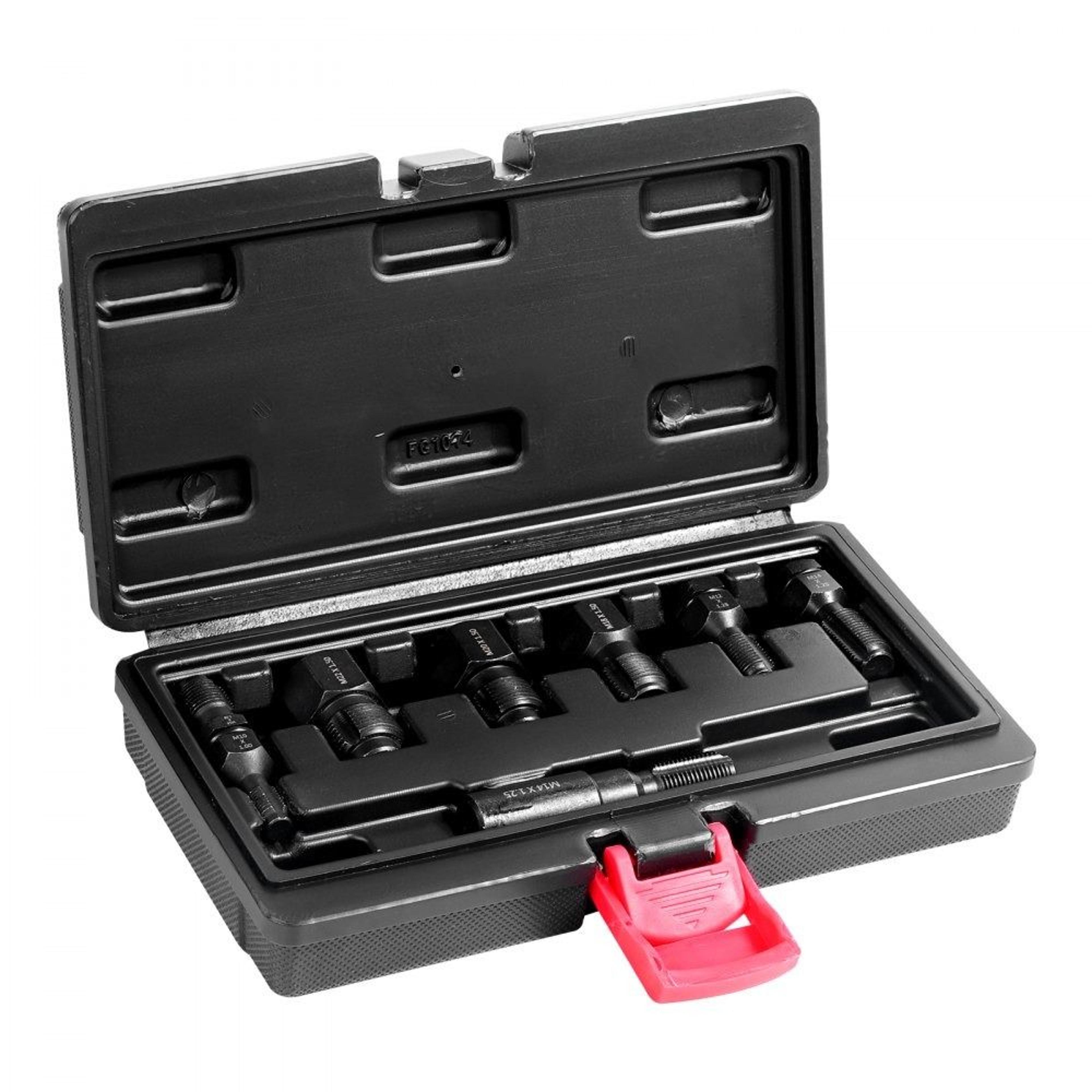 7 piece thread chaser set metric thread restorer tool kit with storage case