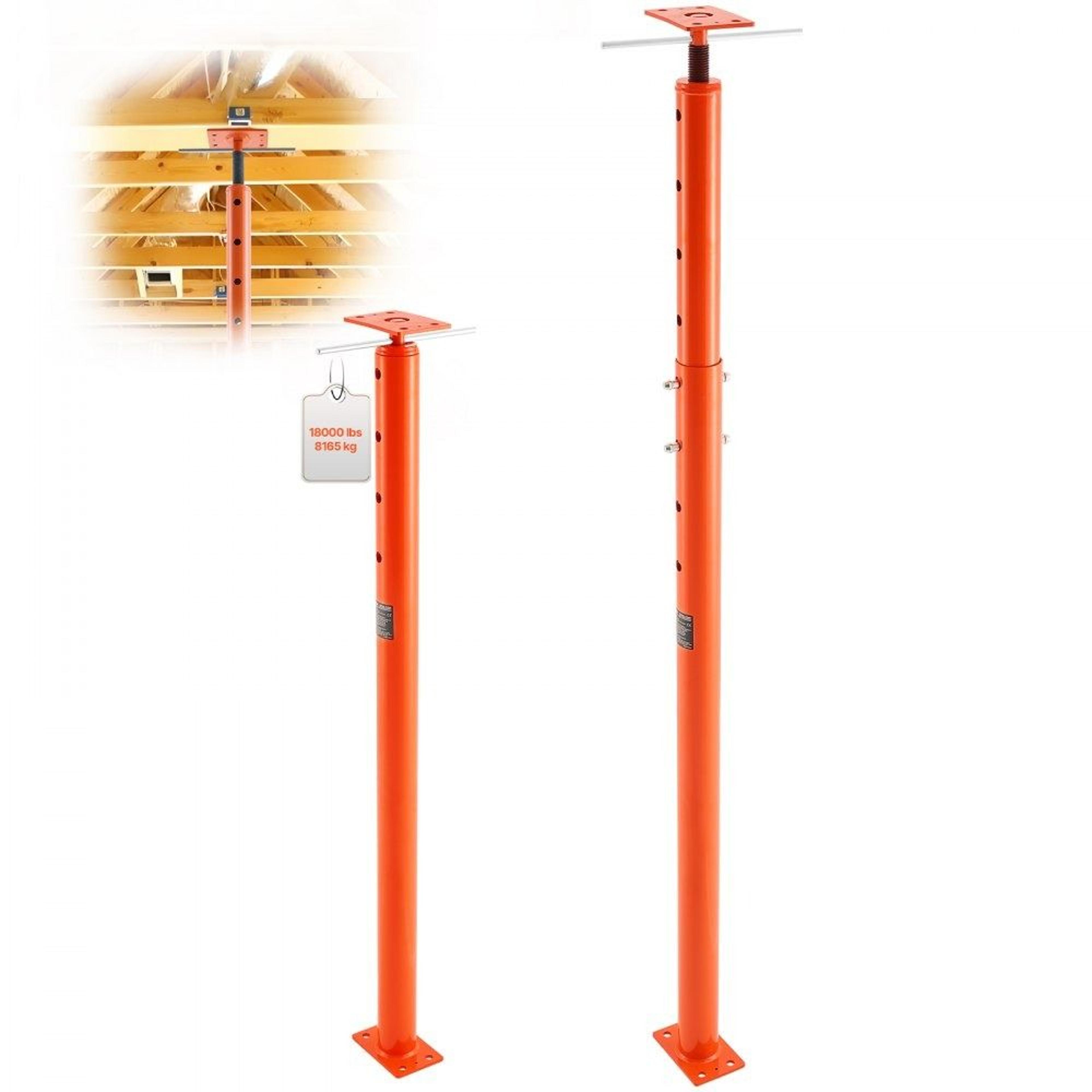 house floor jack adjustable support beam jack 56 to 100 in height 18000 lbs load capacity