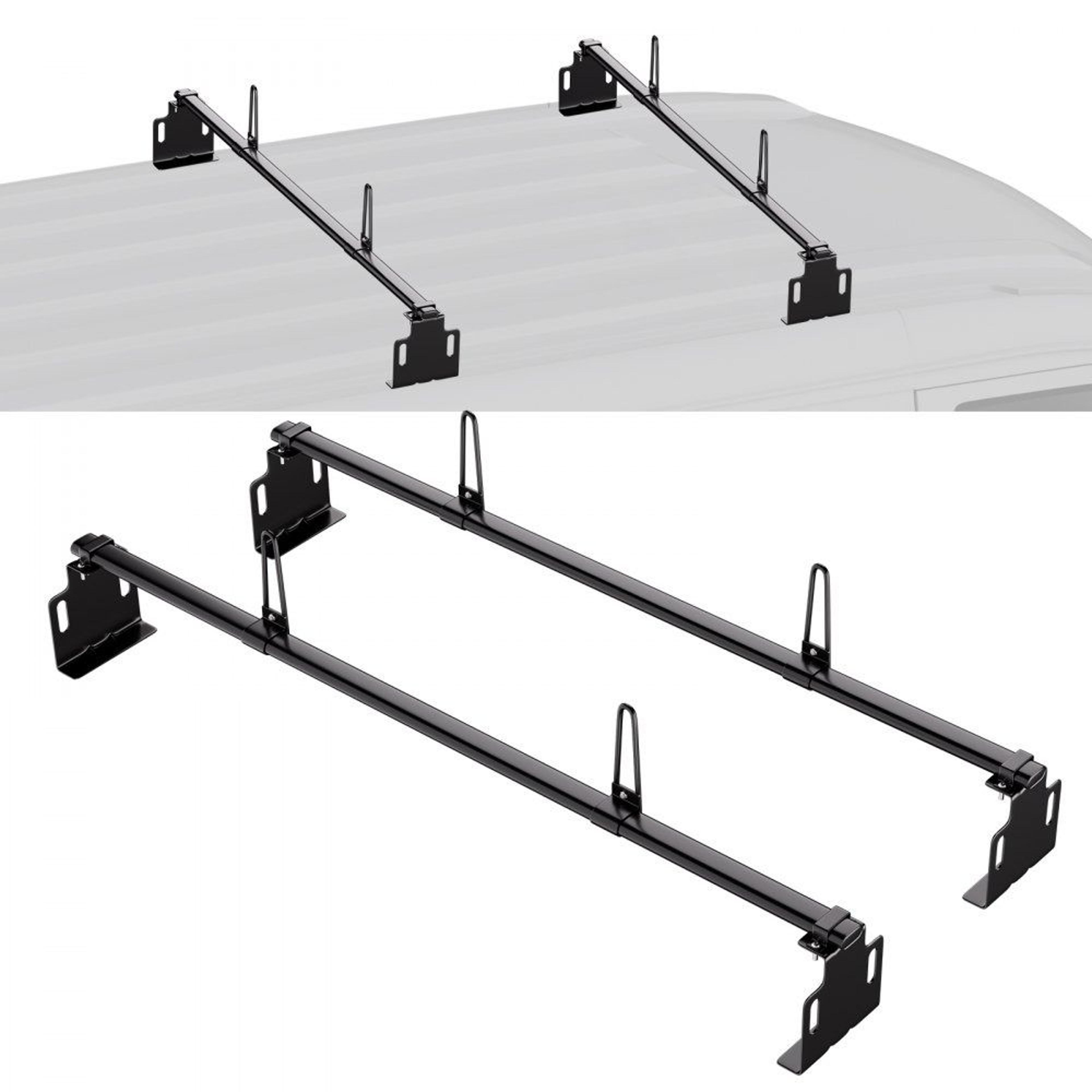 trailer ladder rack 60 inch heavy duty steel van roof rack 500 lbs capacity with 2 crossbars