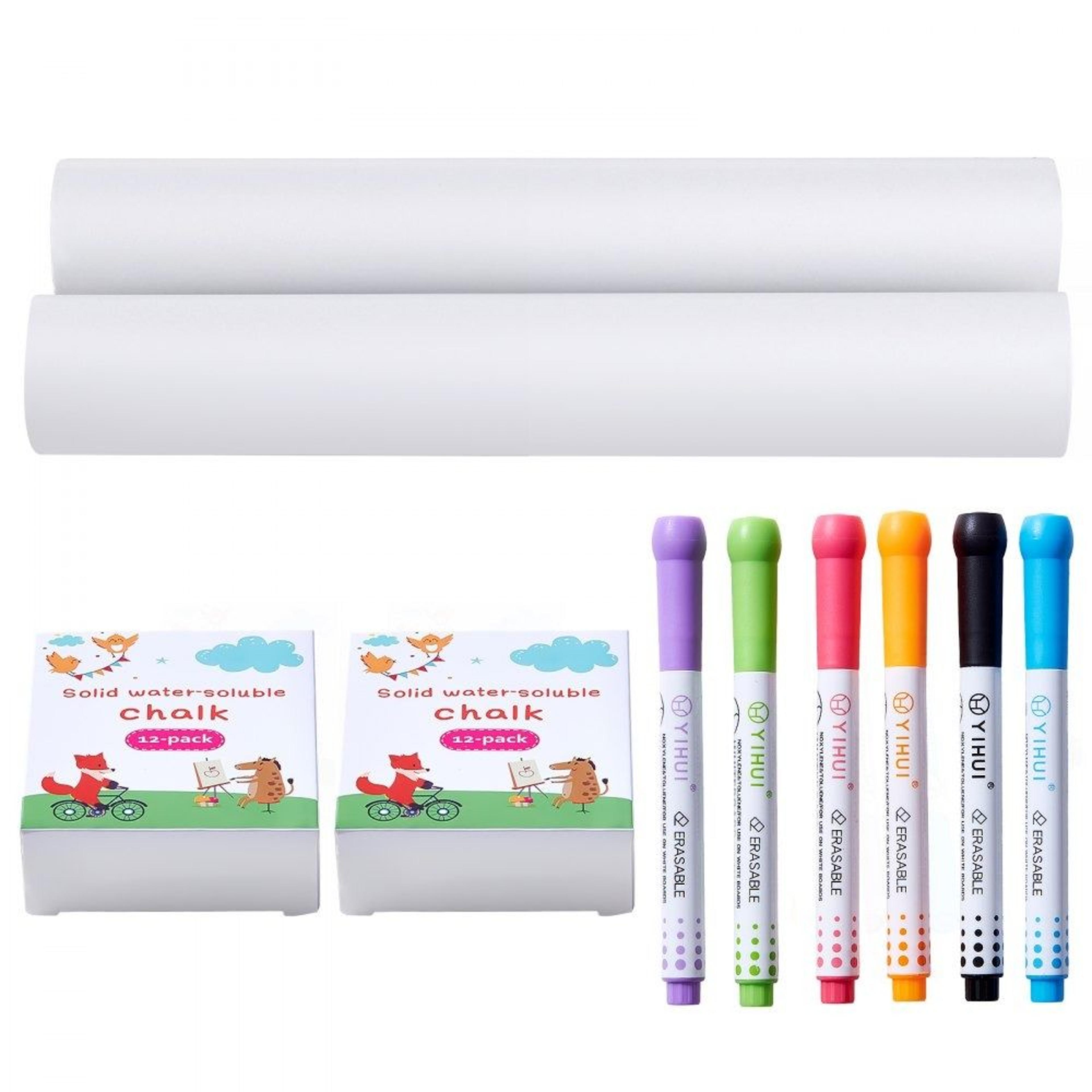 kids art easel accessory set 32 pcs painting kit with chalk markers and paper rolls