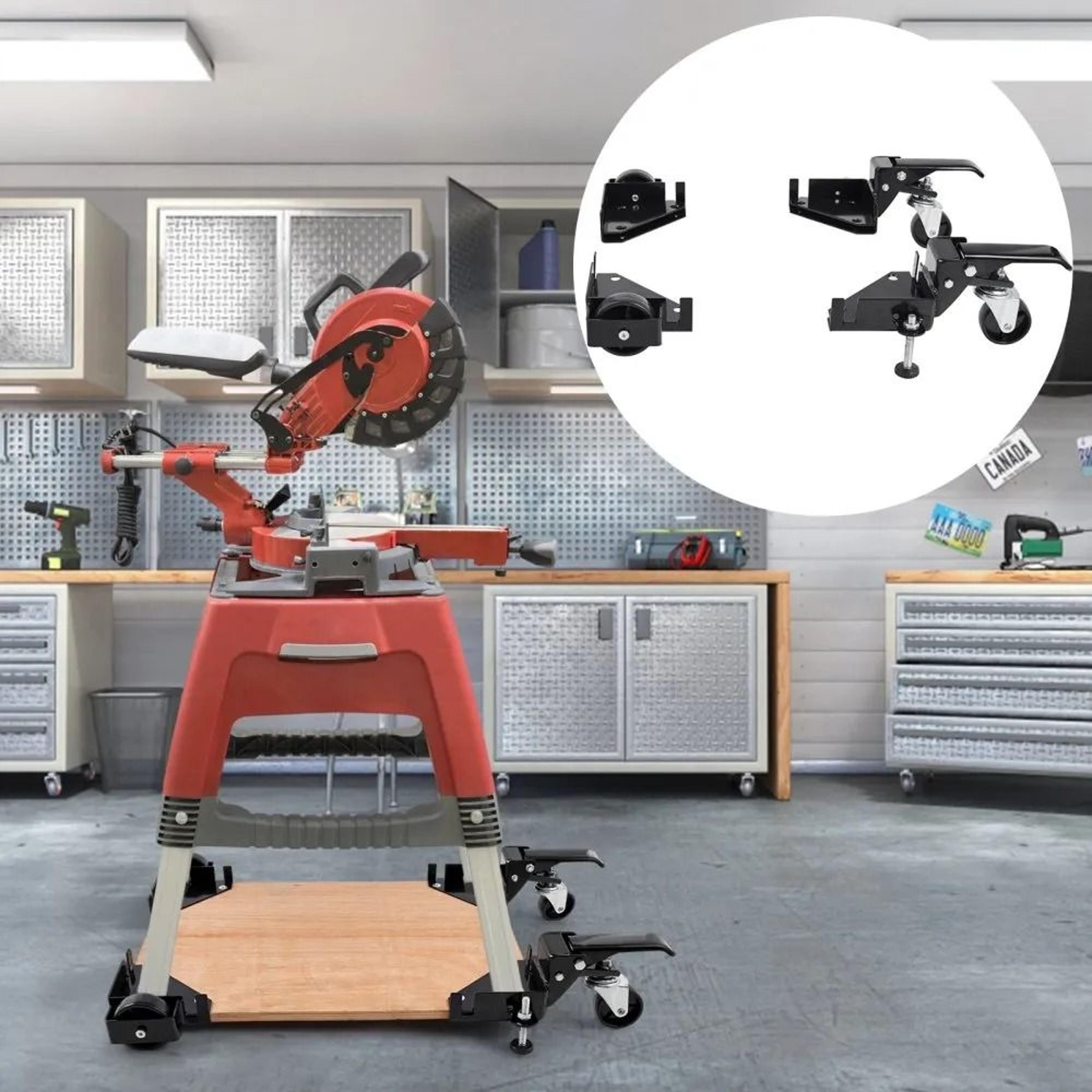 Heavy Duty Mobile Base Stand 400 Lbs Capacity Adjustable Universal Base With Swivel Wheels 1